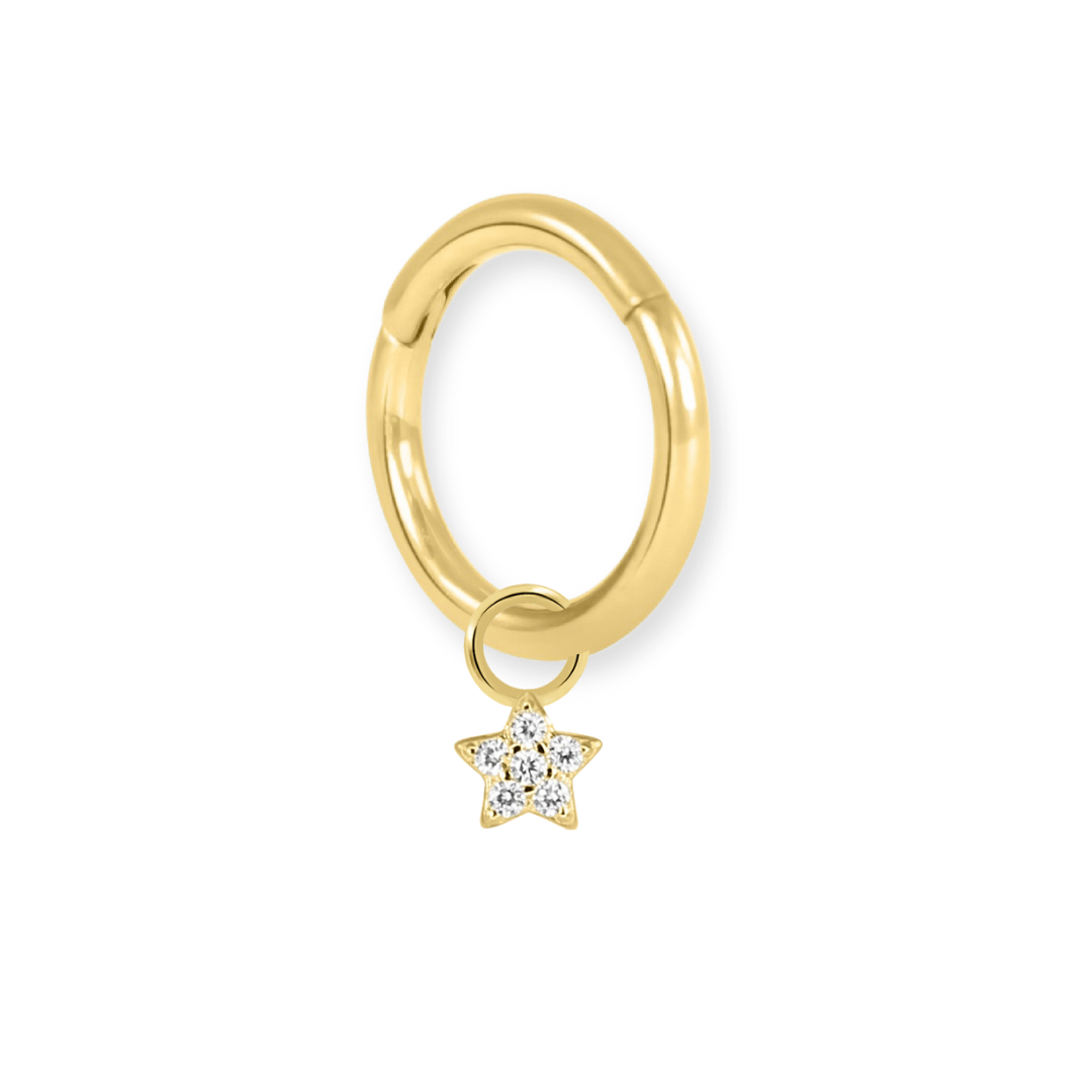 Cartilage Hoop & Mini Star Charm