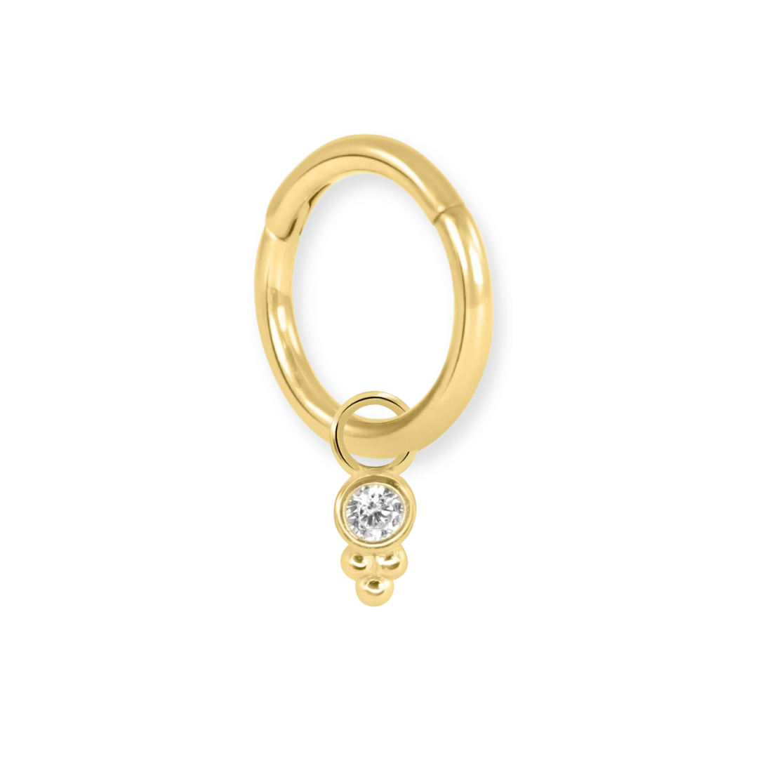 Cartilage Hoop & Boho Bead Charm