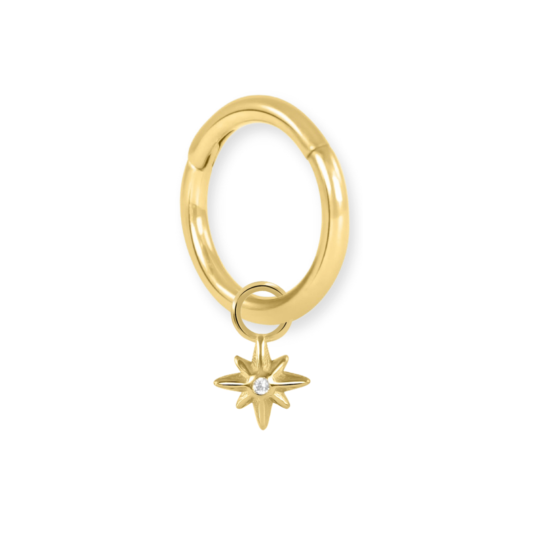 Cartilage Hoop & Nova North Star Charm