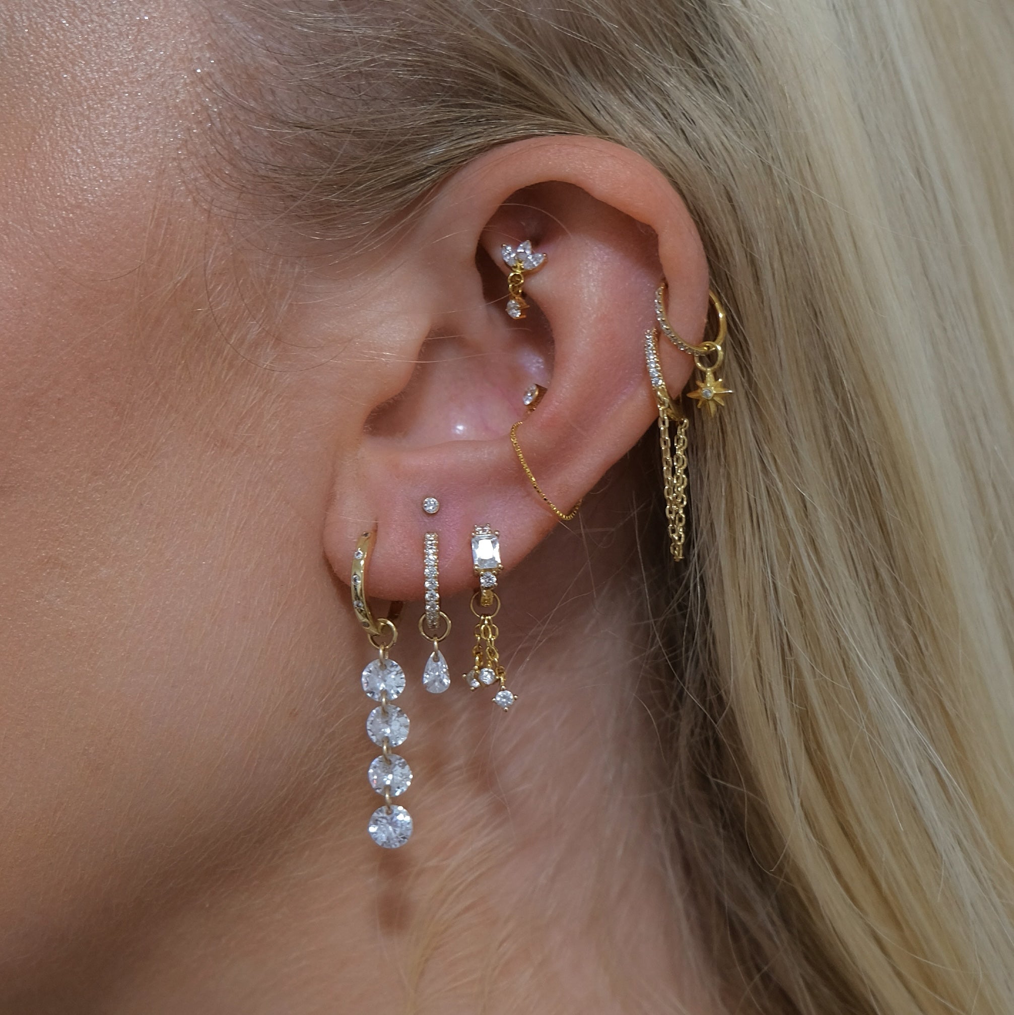 Fine Box Earring Chain