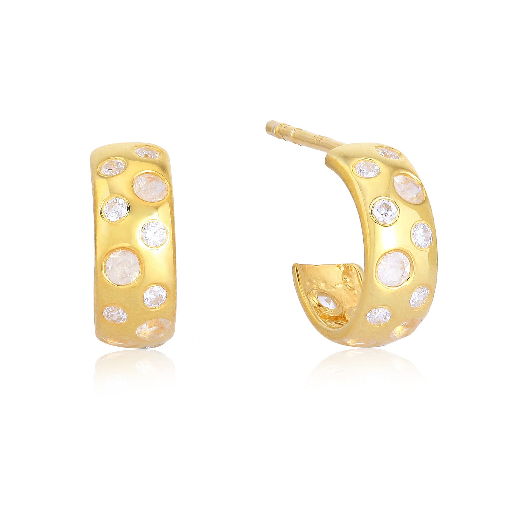 DOLCE Mini Scattered Gemstone Hoops