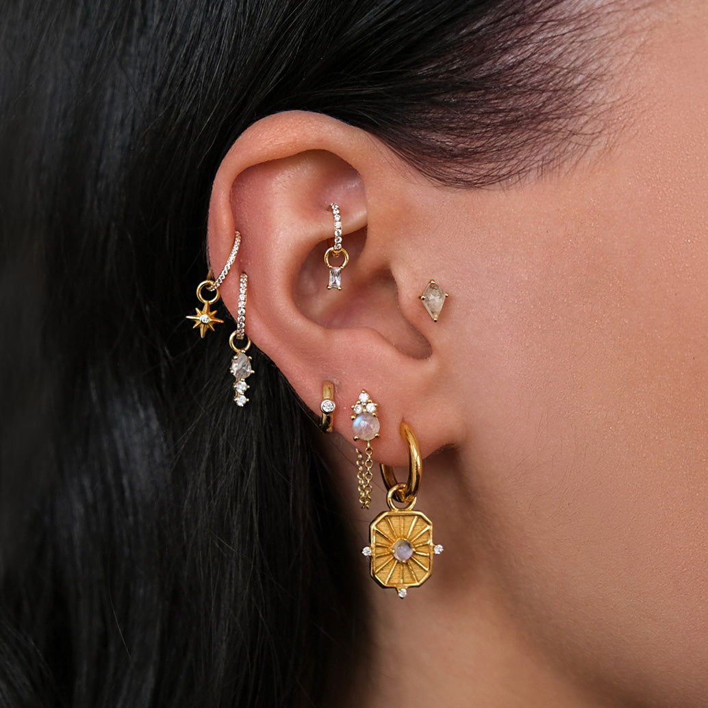 CHLUXE • FORTUNA Cartilage Stud - 14K Yellow Gold