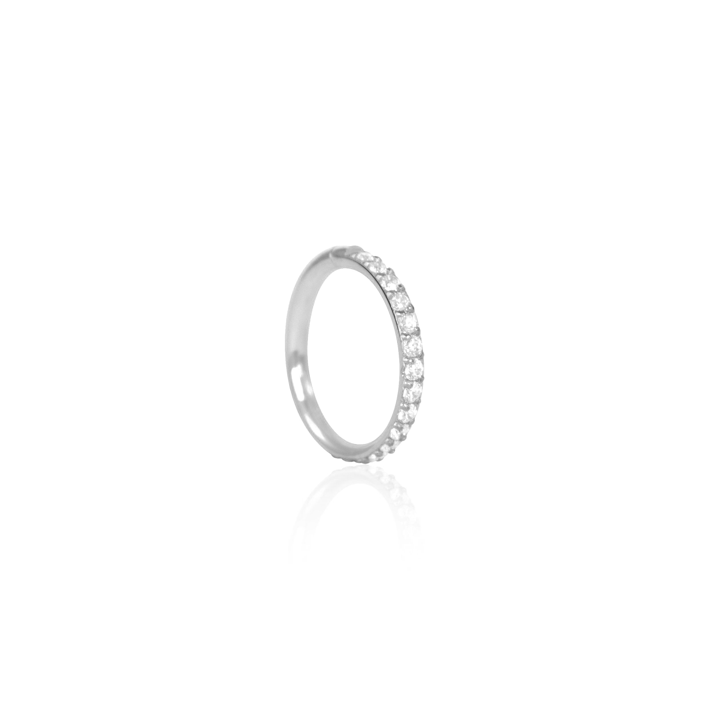 18g Titanium Crystal Cartilage Hoop | Hypoallergenic & Waterproof