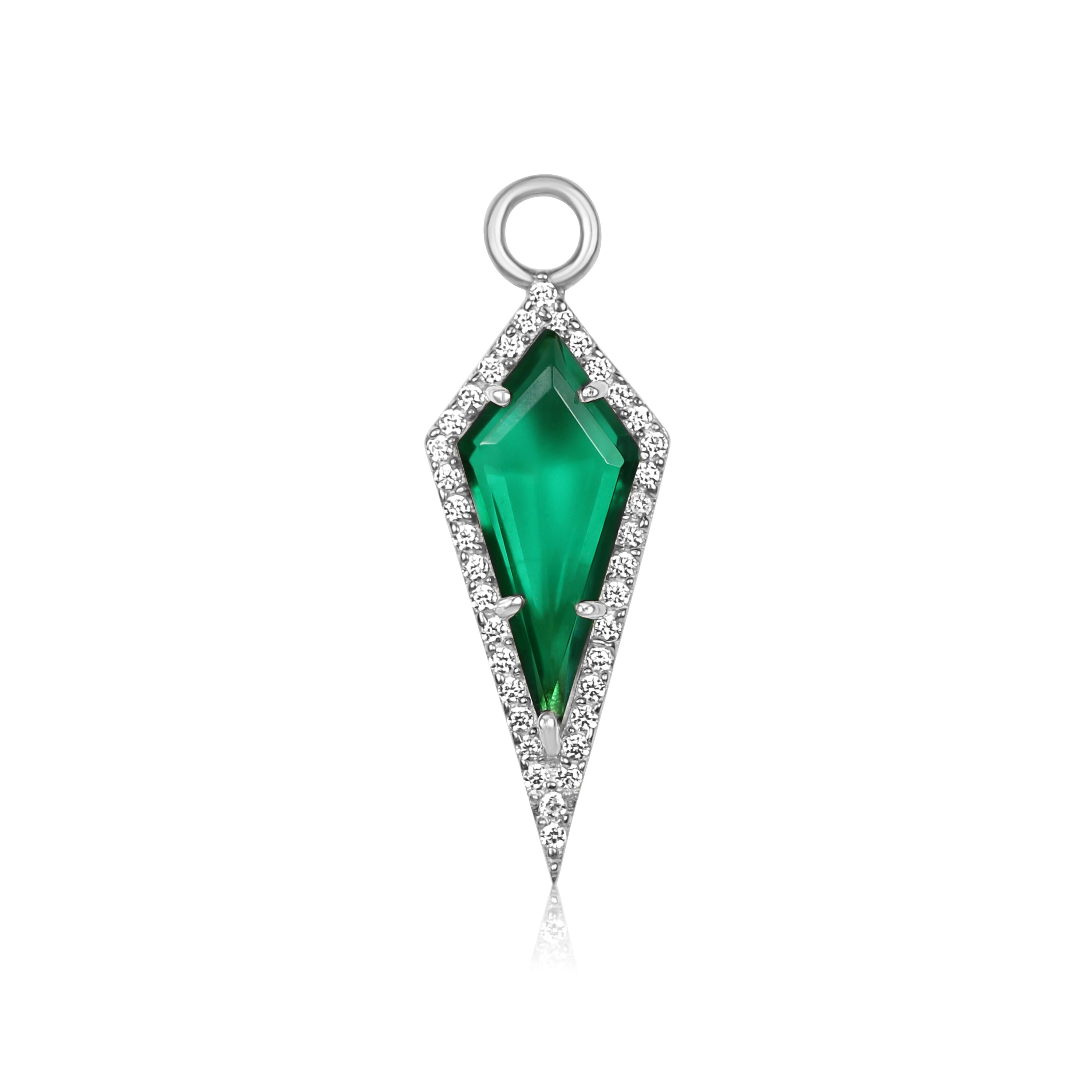 AURA Pavé Kite Charm - Emerald