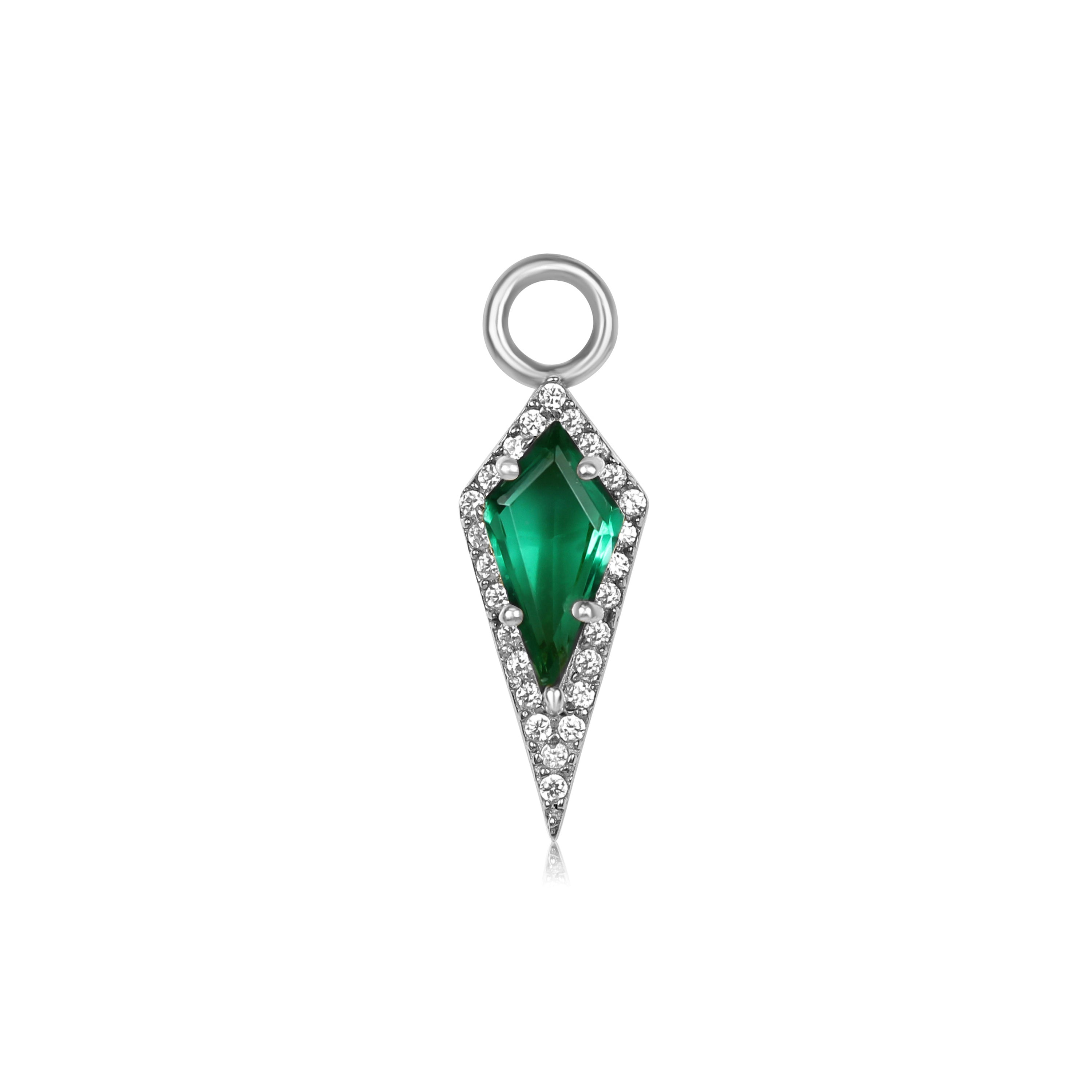 AURA Mini Pavé Kite Charm - Emerald