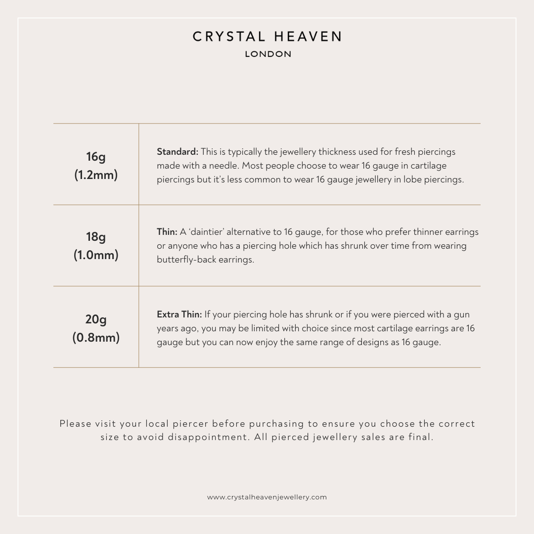 20g Titanium Crystal Cartilage Hoop | Hypoallergenic & Waterproof