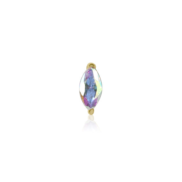 Mystic Marquise Solitaire Cartilage Stud | Threadless | 16g | ASTM F136 Titanium | Hypoallergenic