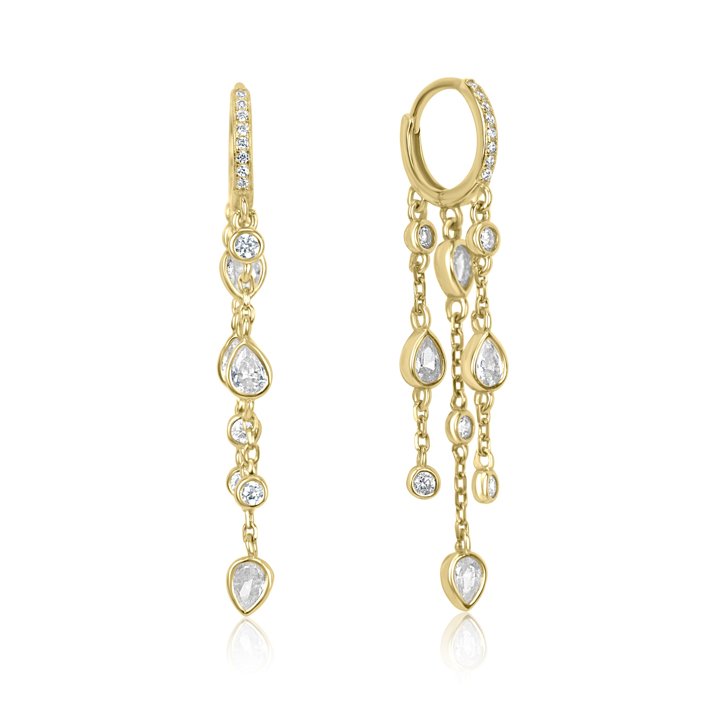 ELYSIAN Waterfall Huggie Hoops