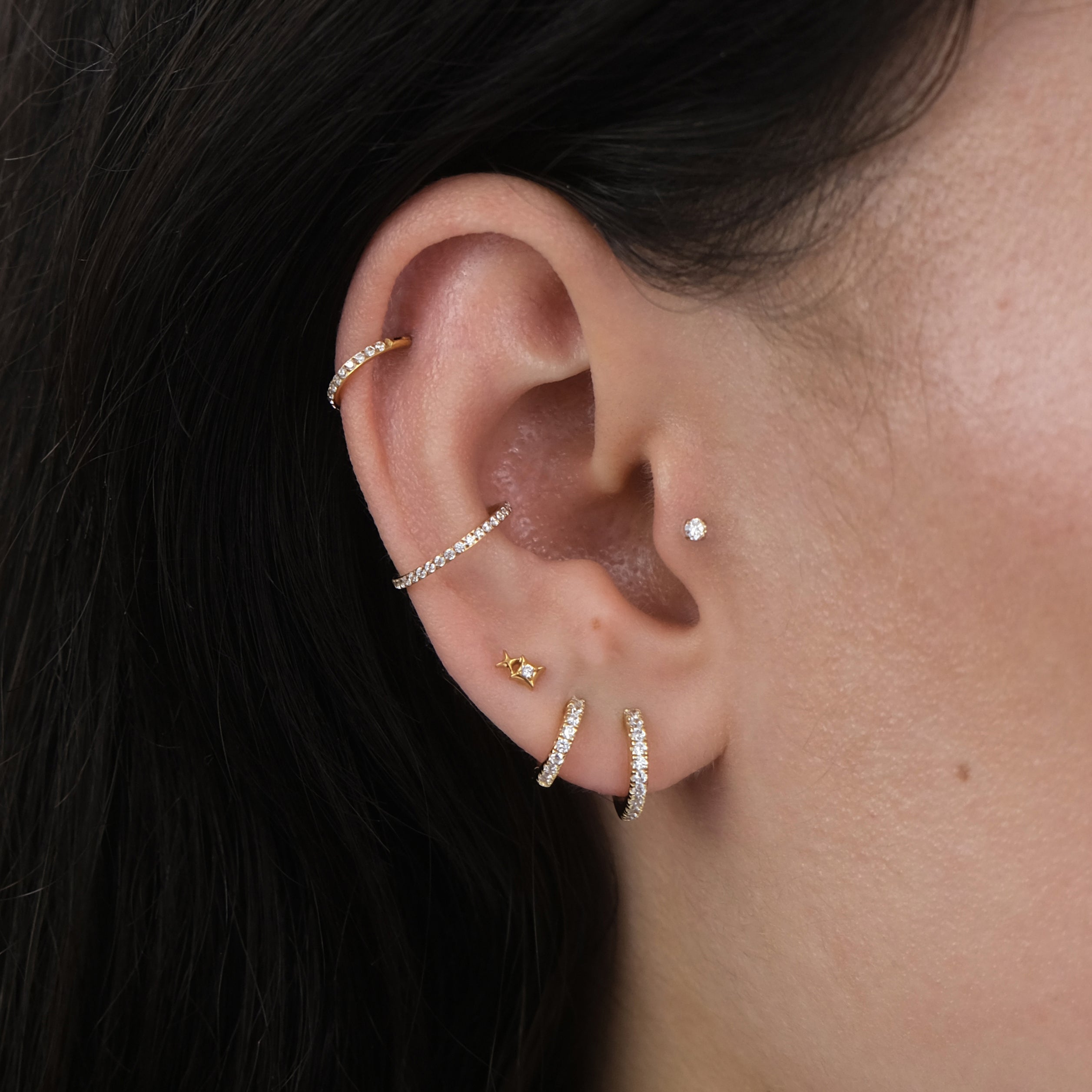 HAVANA Starburst Threadless Cartilage Stud