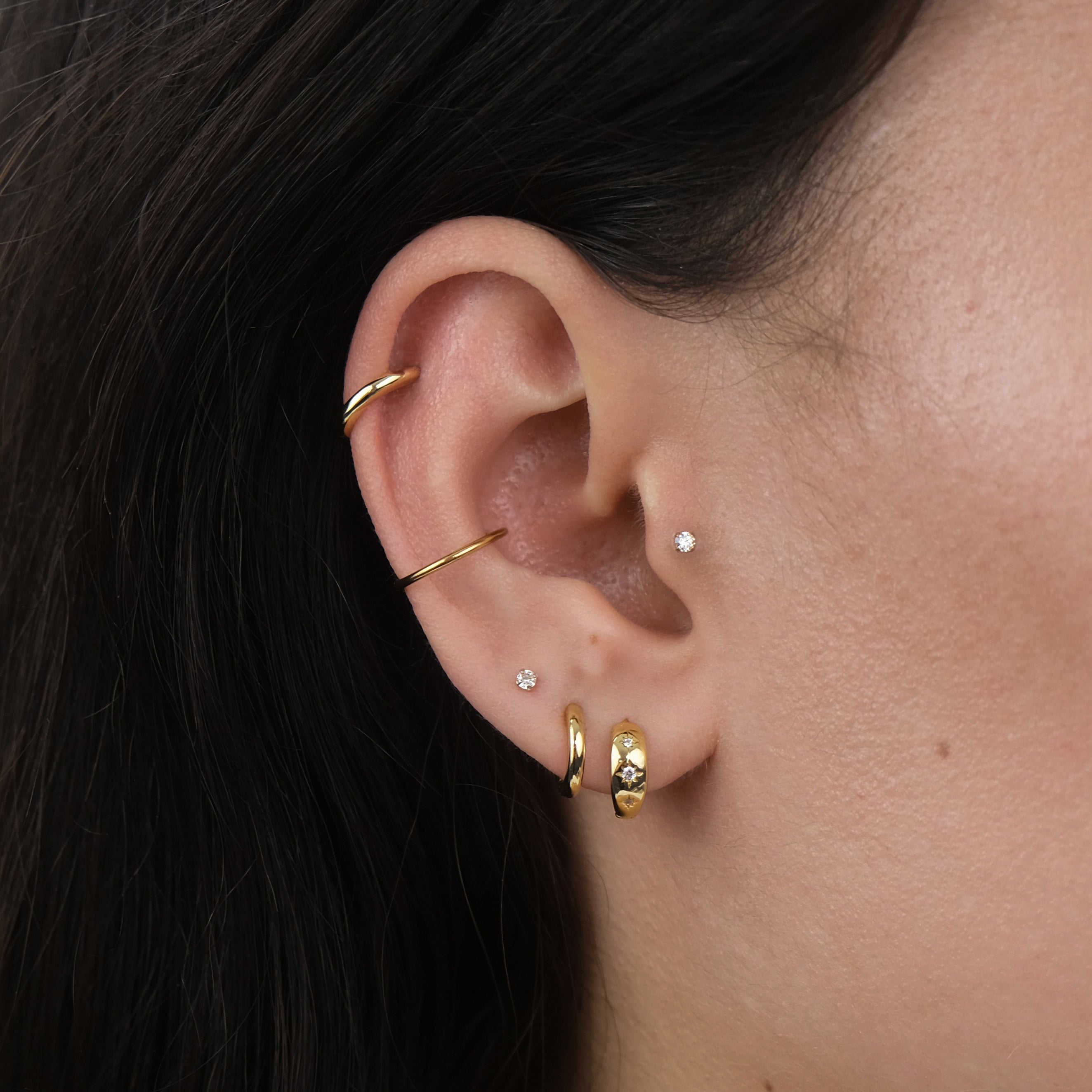 HAVANA Mini Starburst Huggie Hoop