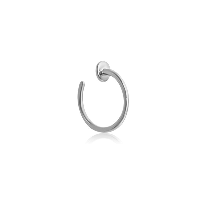 CHLUXE Fine Nose Hoop - 14K White Gold