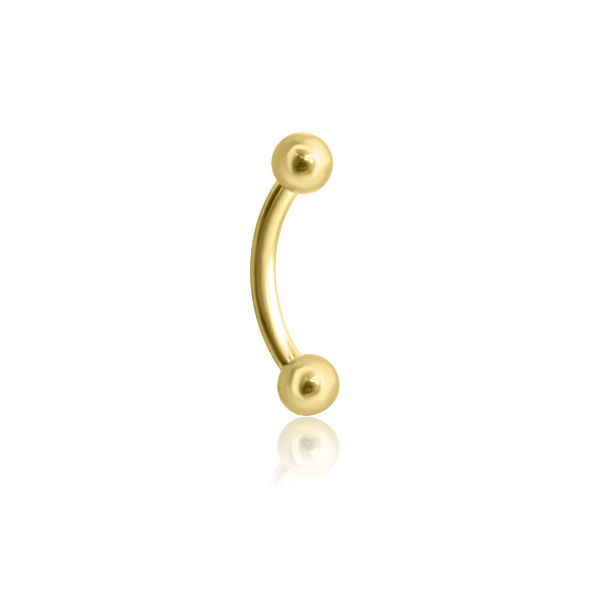 Plain Curved Rook Piercing Barbell Implant Grade Titanium