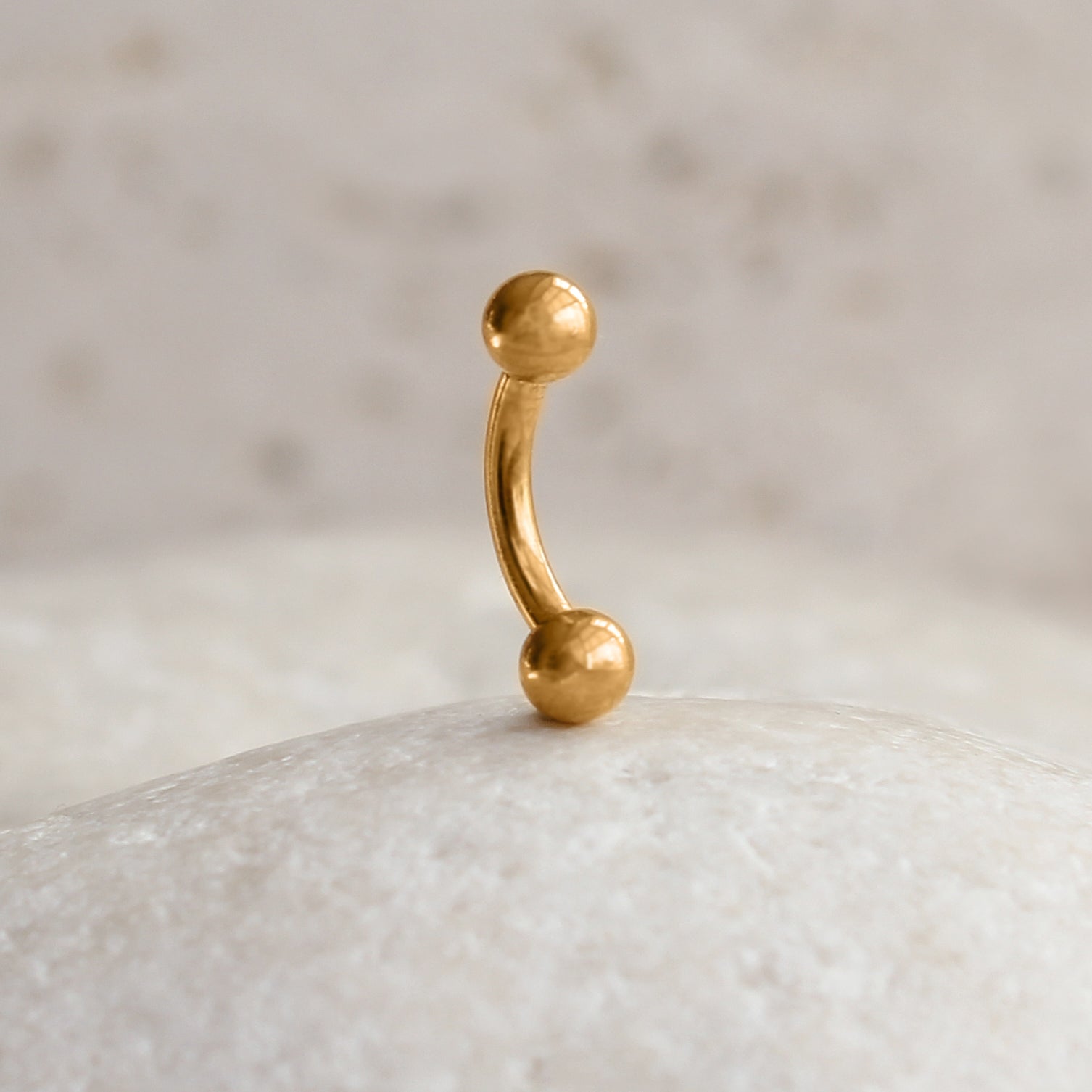 Plain Curved Rook Piercing Barbell Implant Grade Titanium