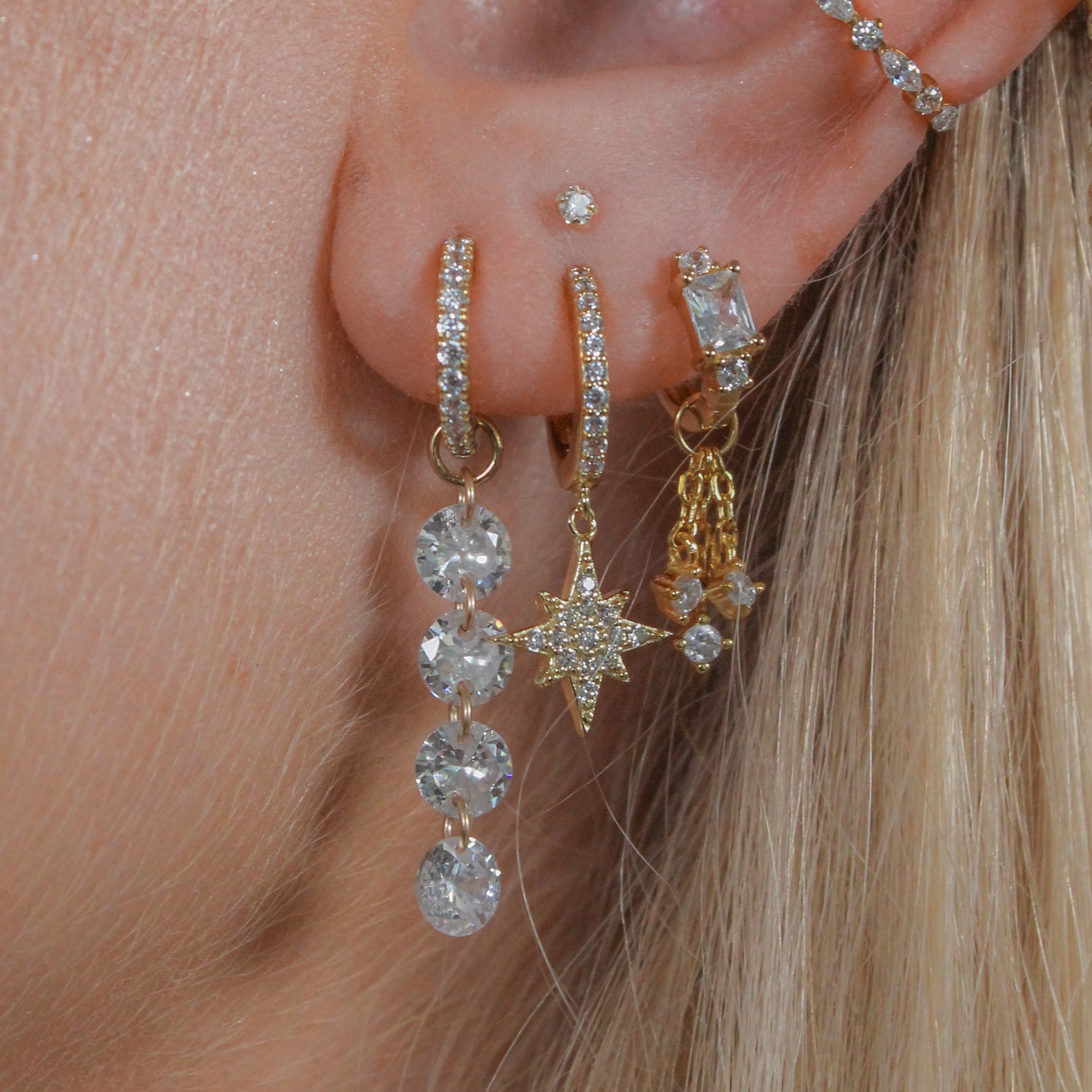 Solitaire Crystal Studs