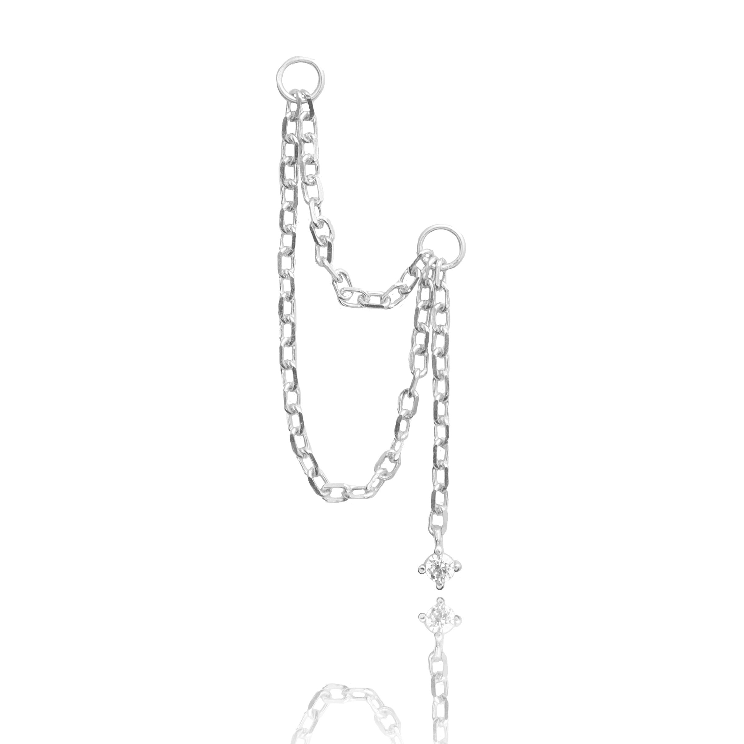 Layered Drop Chain Charm