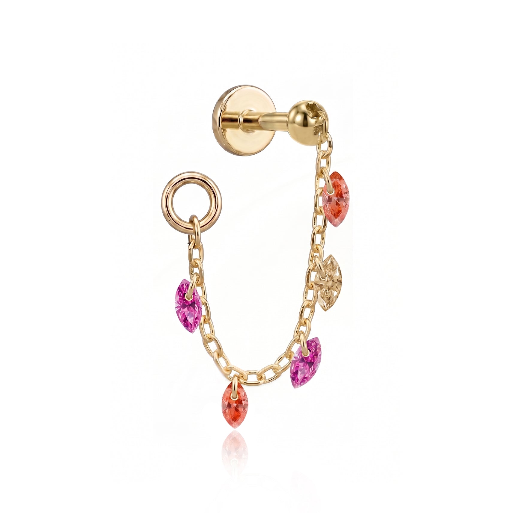SUNSET Halo Chain Cartilage Stud