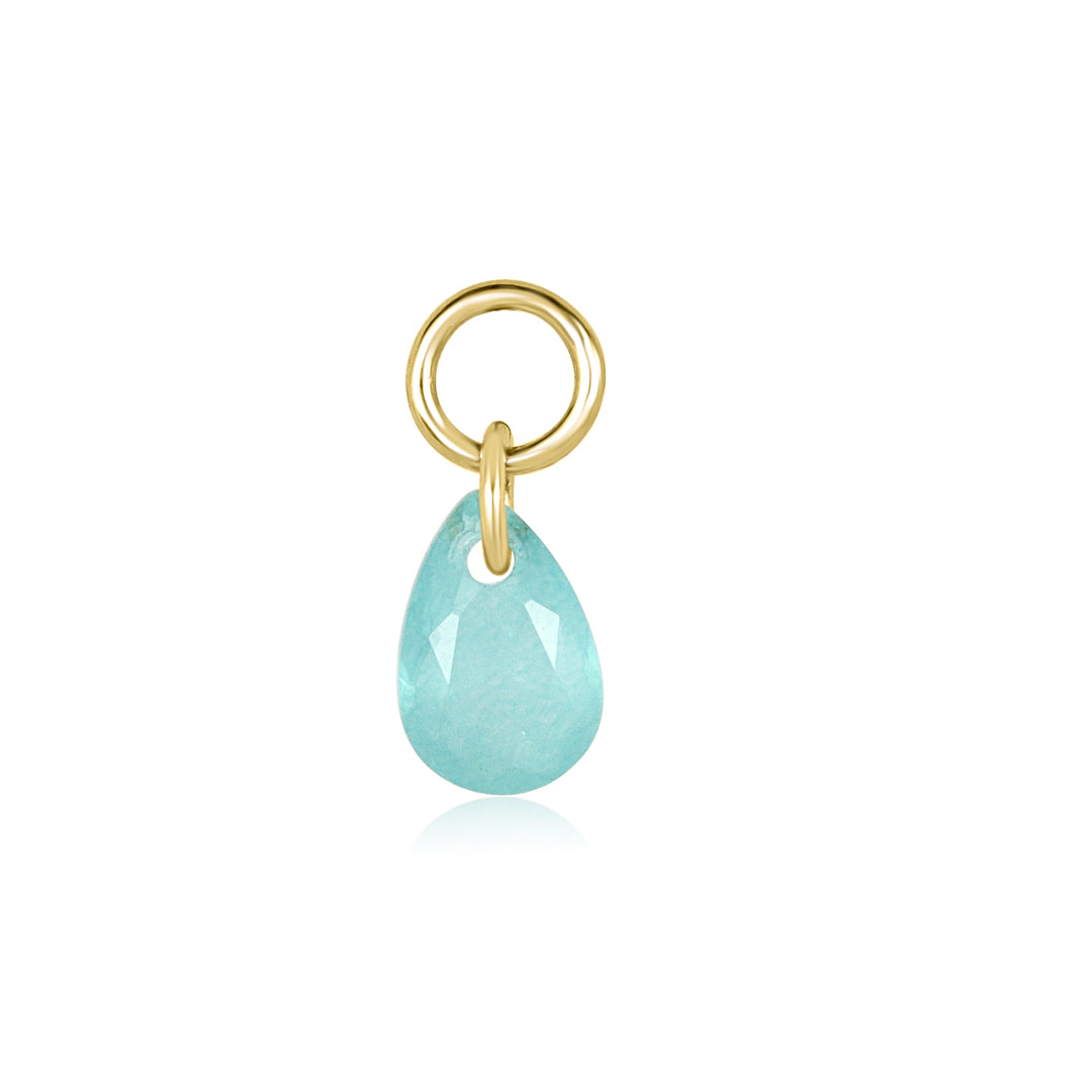 Crystal Heaven London Teardrop Crystal Charm - Paraiba, perfect as a Sterling Silver pendant.