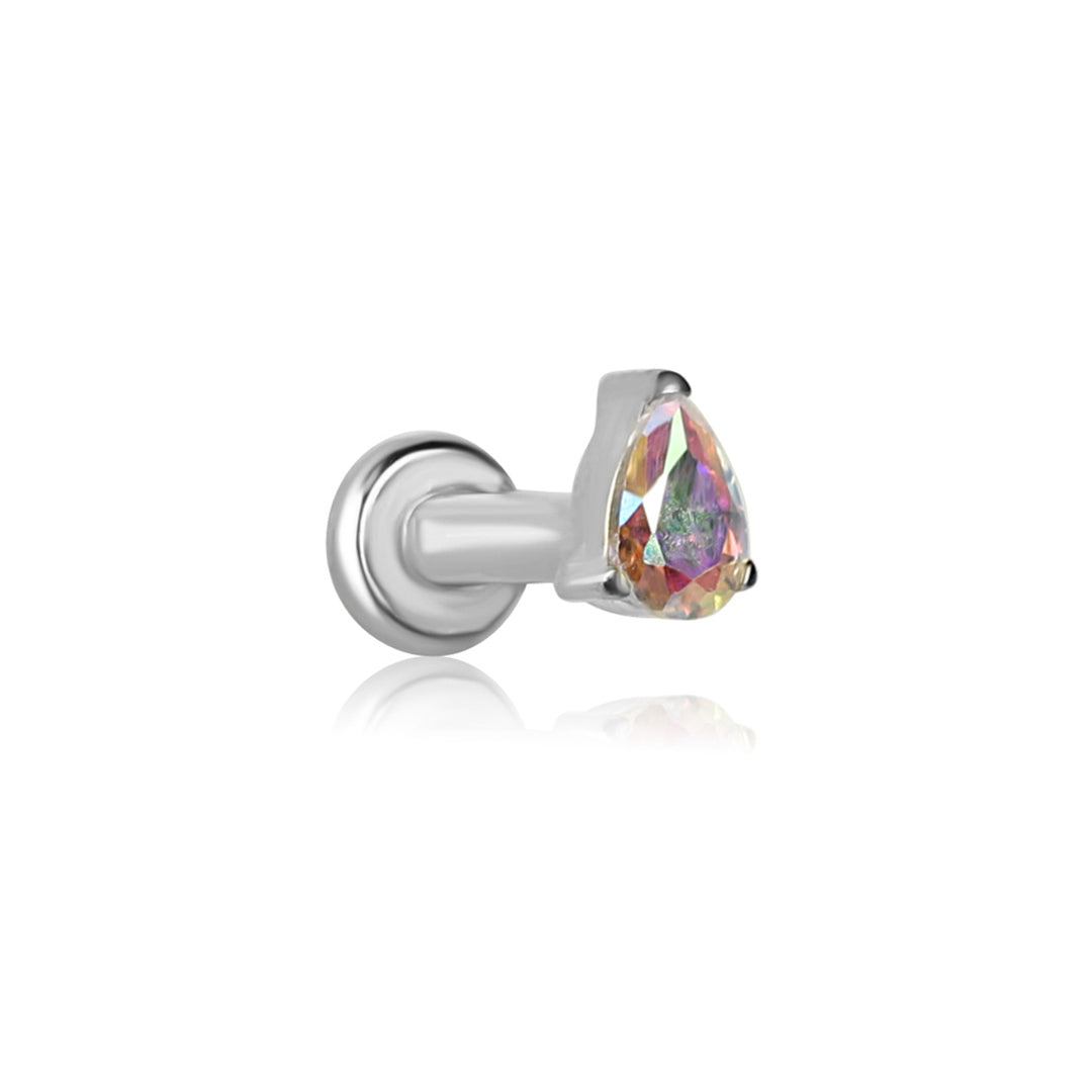 Teardrop Threadless Cartilage Stud - Mystic