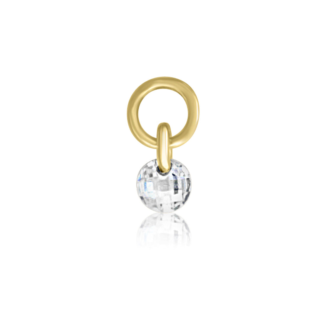 Tiny Solitaire Crystal Charm