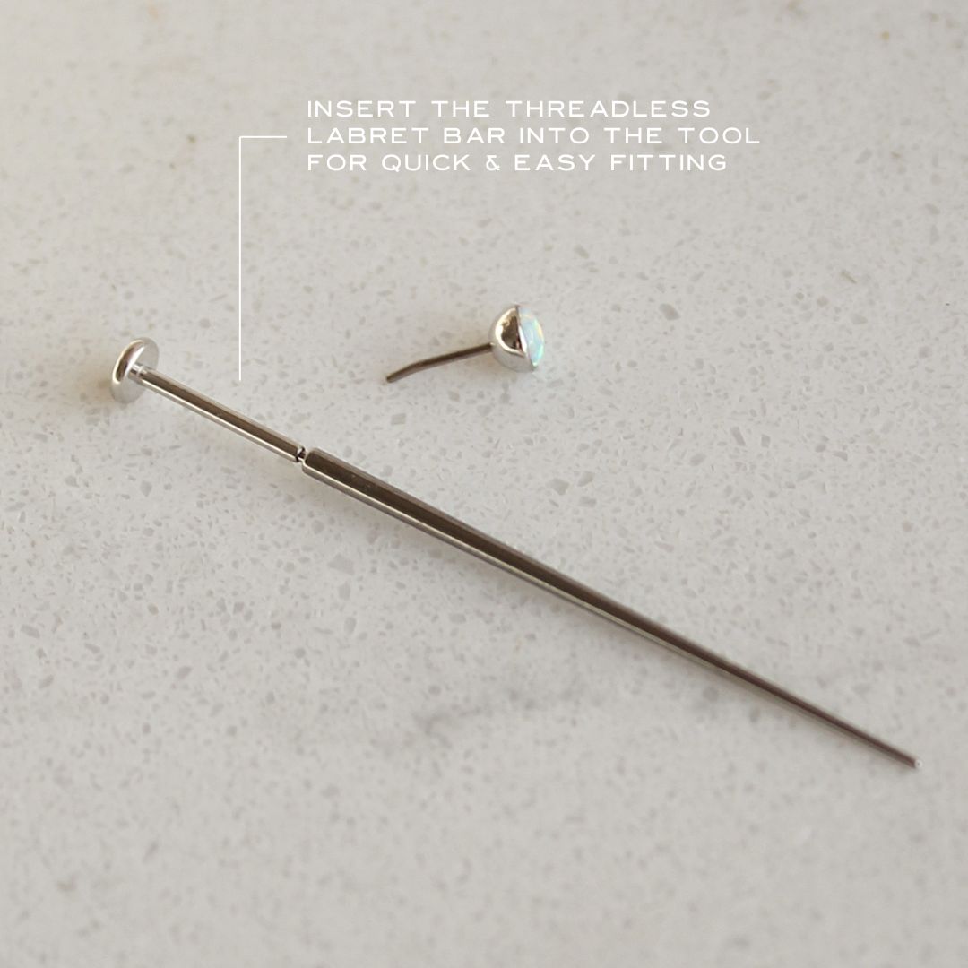 16 Gauge Labret Insertion Tool Piercing Taper Threadless