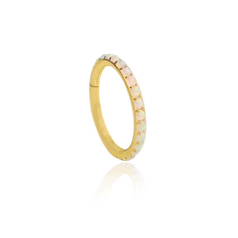 16G Opal Cartilage Piercing Hoop Earring