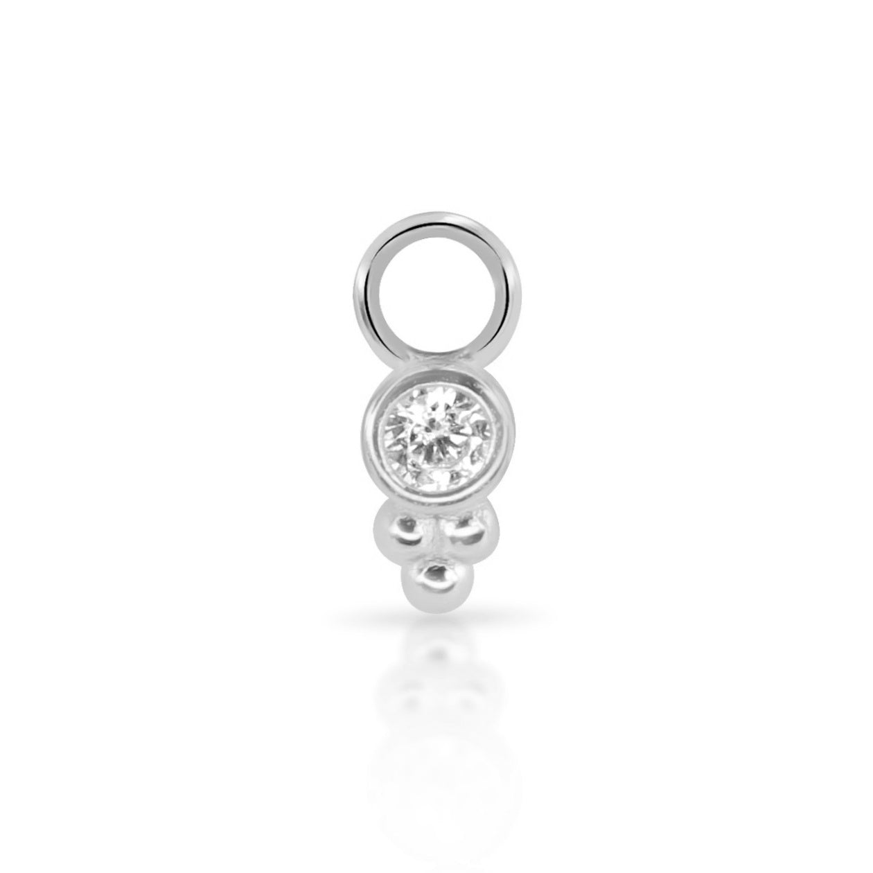 Beaded Crystal Earring Charm For Huggie Hoops | Single Charm