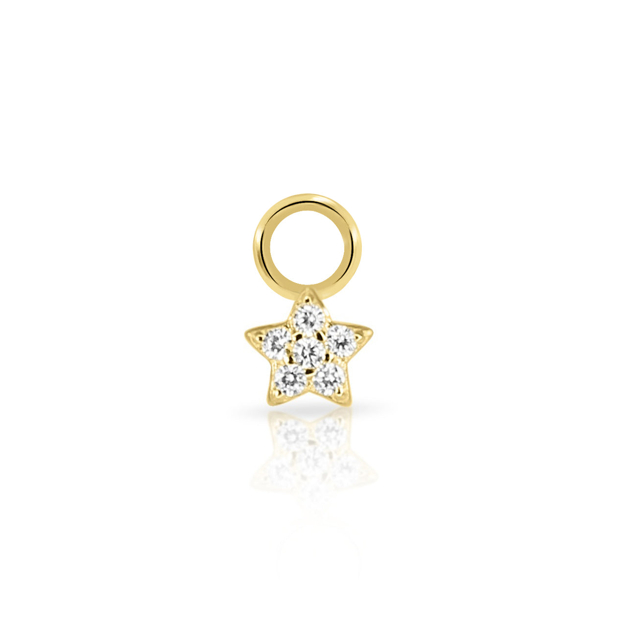 Tiny Star Earring Charm Sterling Silver | Single Charm