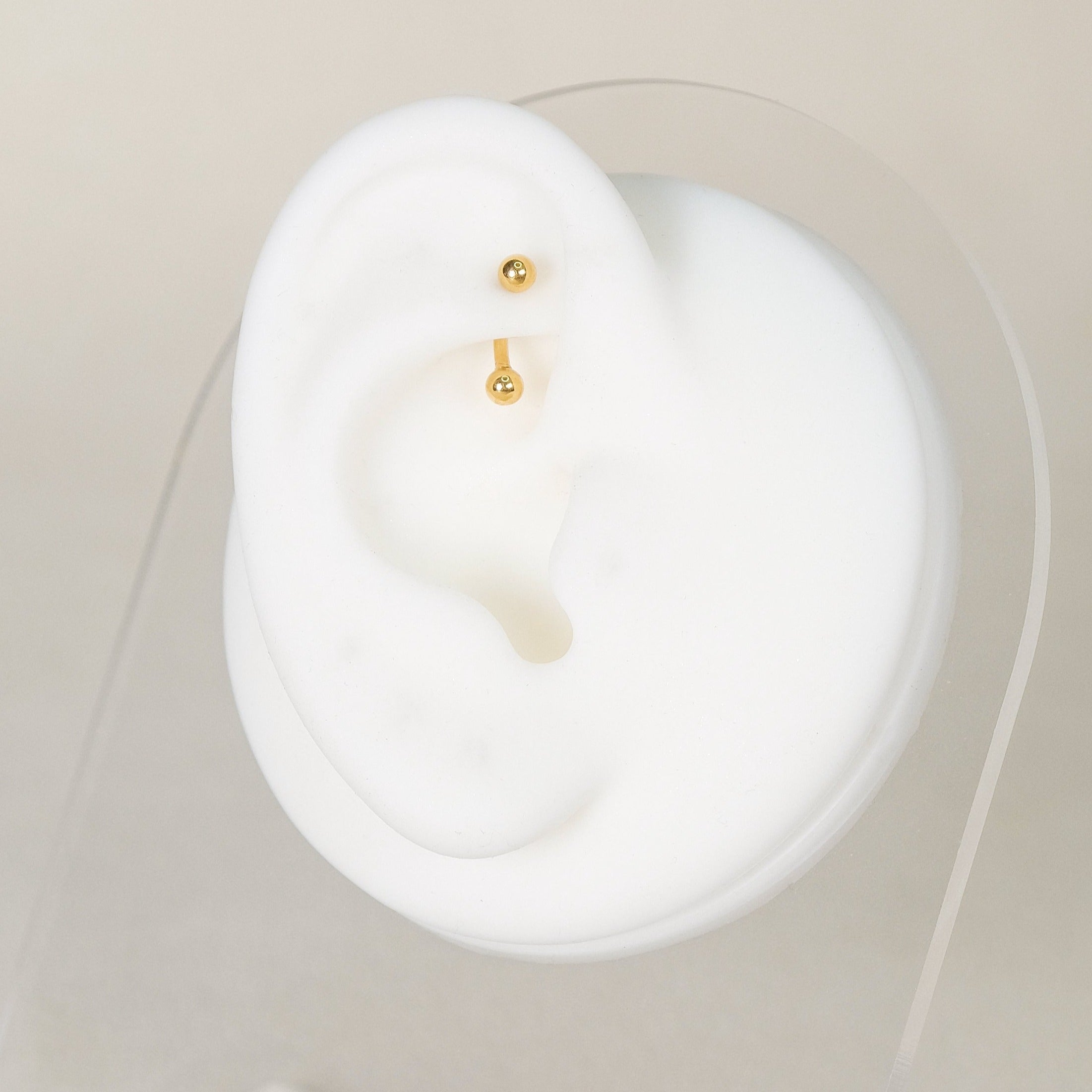 Plain Curved Rook Piercing Barbell Implant Grade Titanium