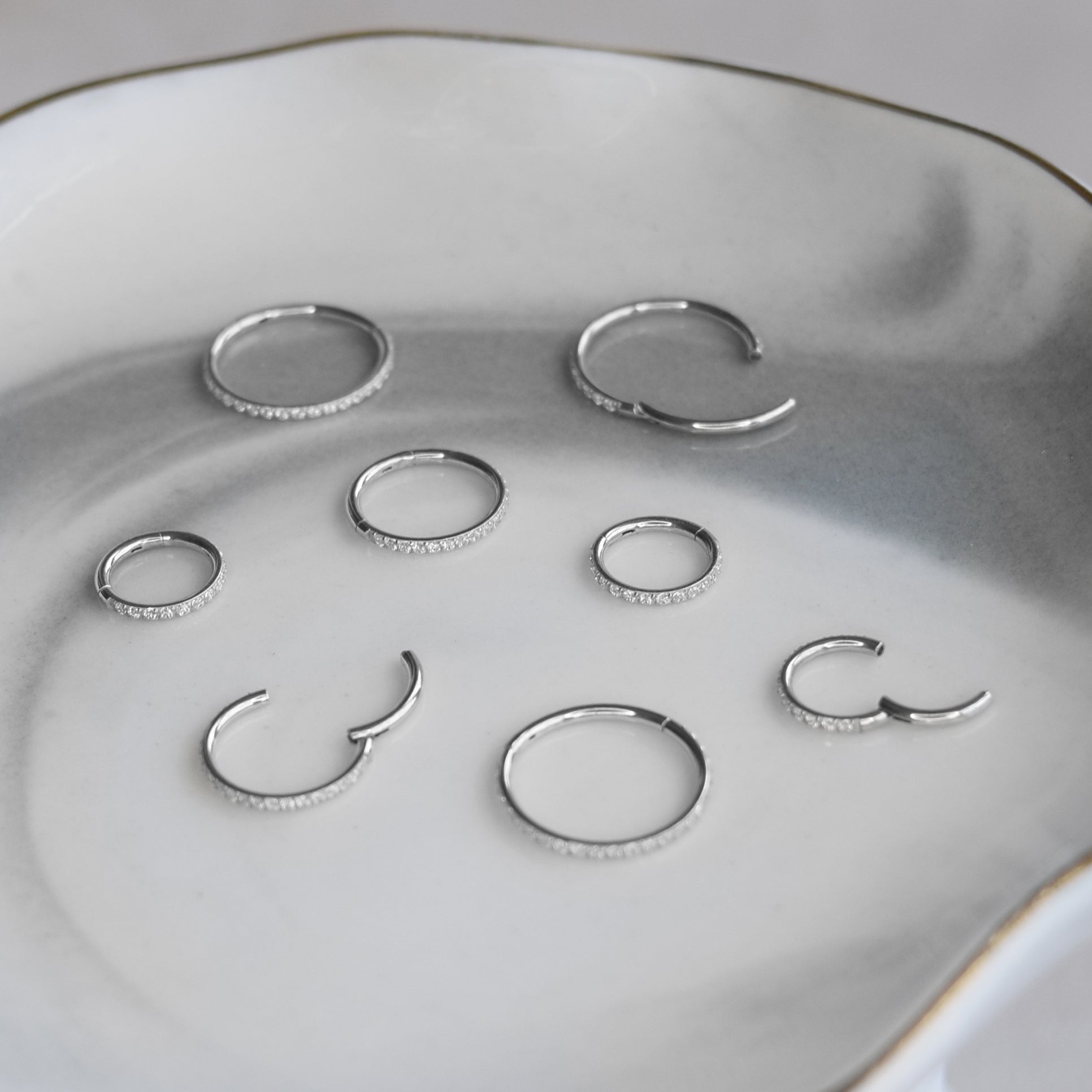 18g Titanium Crystal Cartilage Hoop | Hypoallergenic & Waterproof