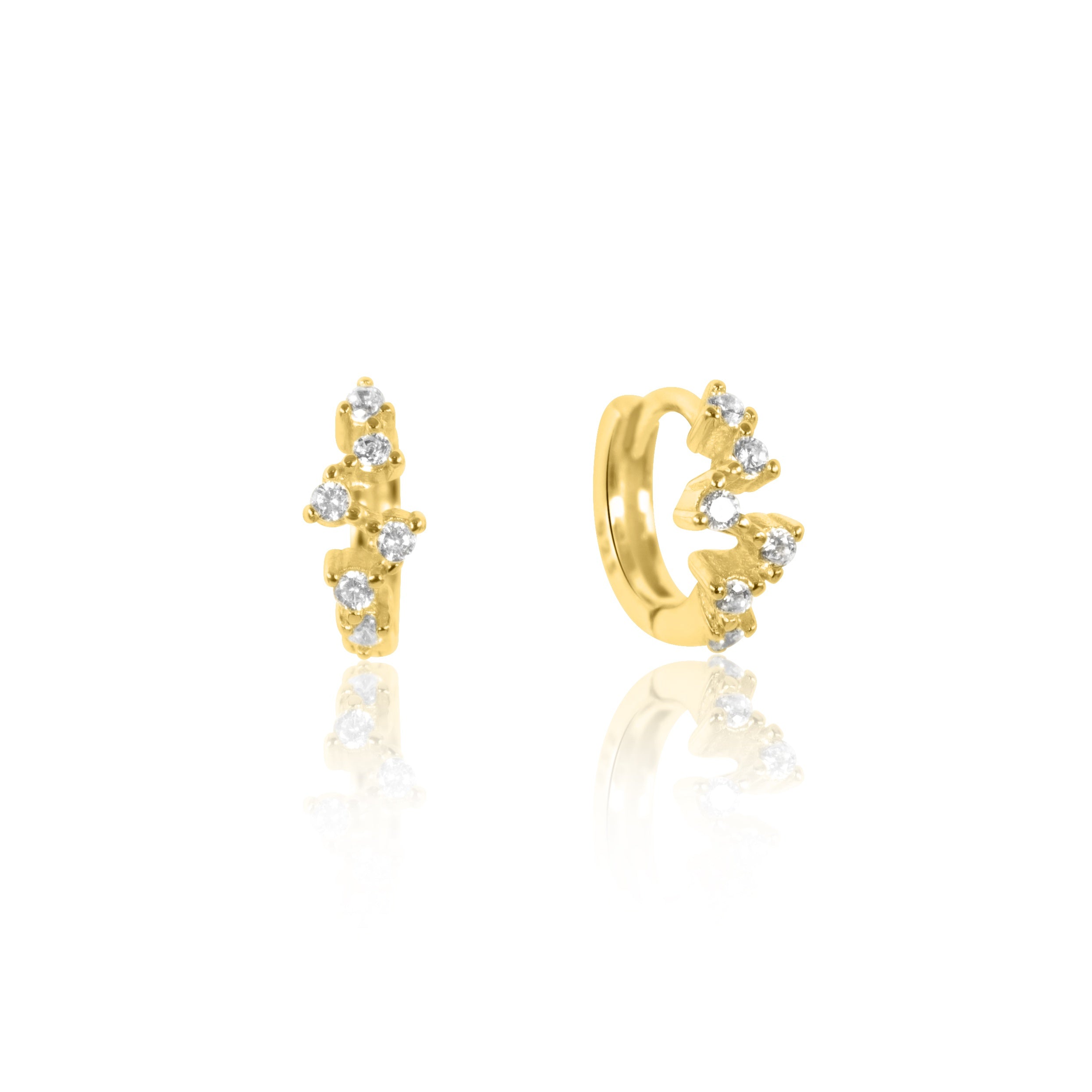 Constellation Huggie Hoop Earring 8mm Sterling Silver