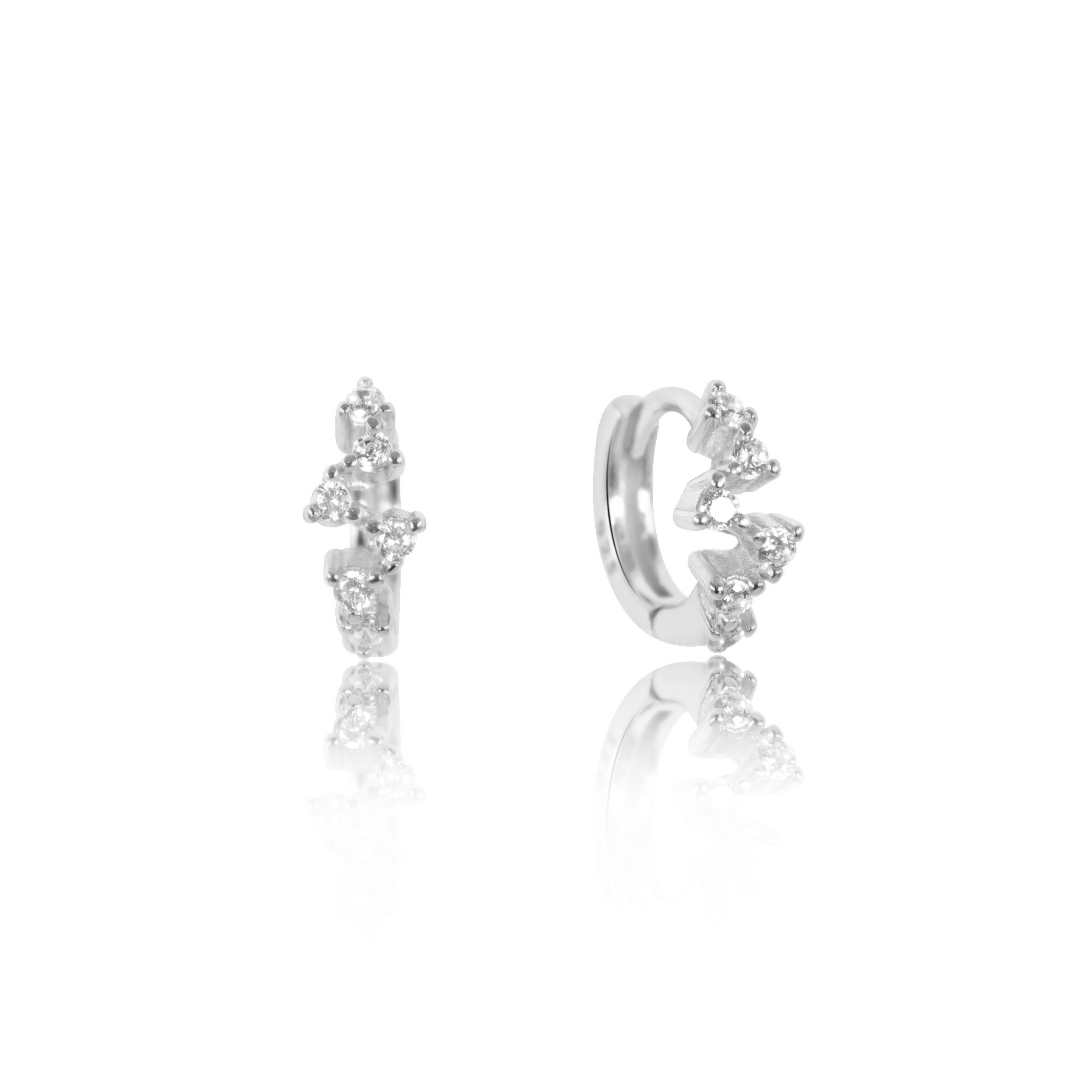 Constellation Huggie Hoop Earring 8mm Sterling Silver