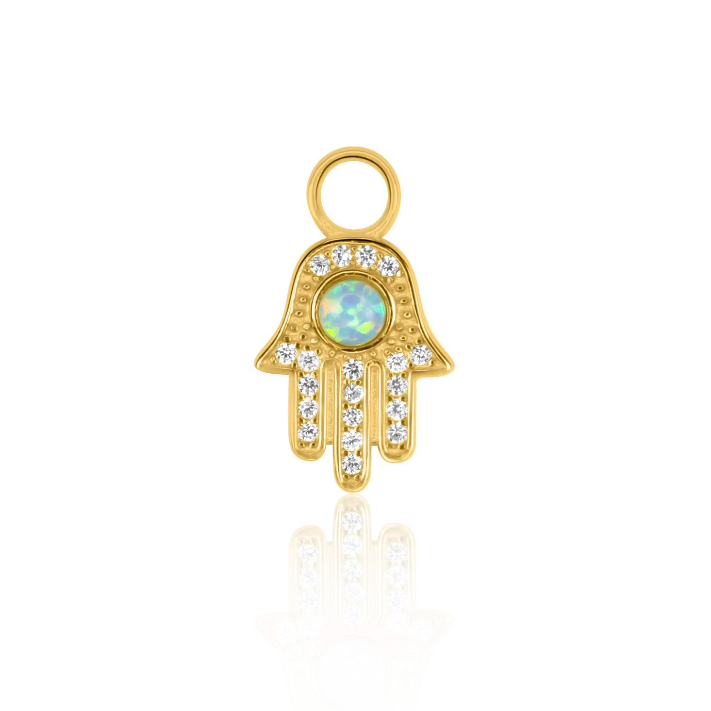 Hamsa Hand Earring Charm For Huggie Hoops | Single Charm