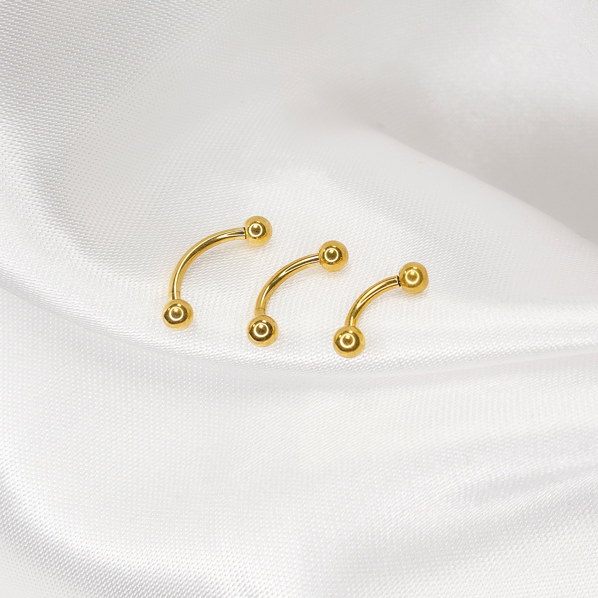 Plain Curved Rook Piercing Barbell Implant Grade Titanium