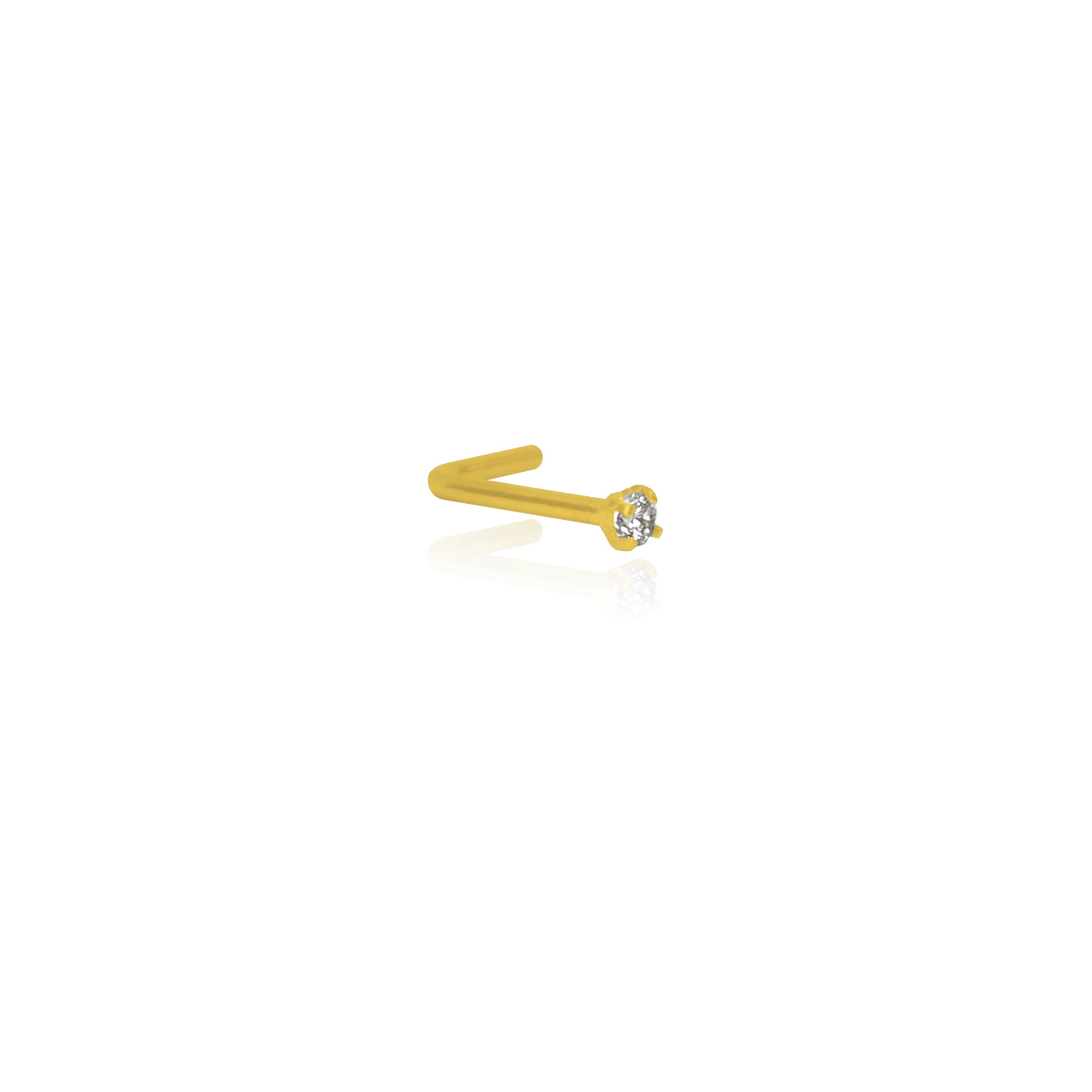 Thin Crystal Nose Stud | 20 Gauge