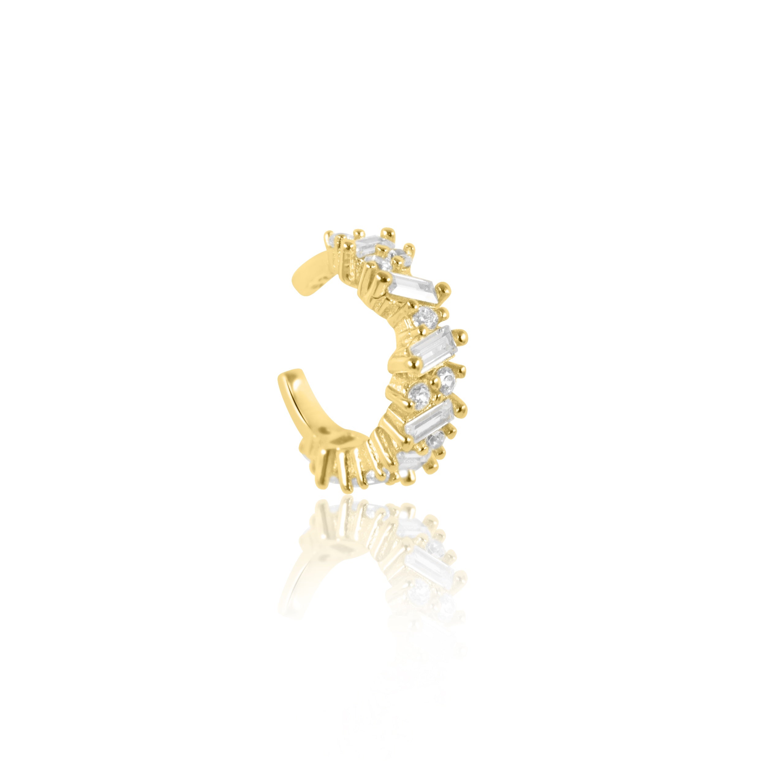 Scattered Crystal Ear Cuff | 925 Sterling Silver
