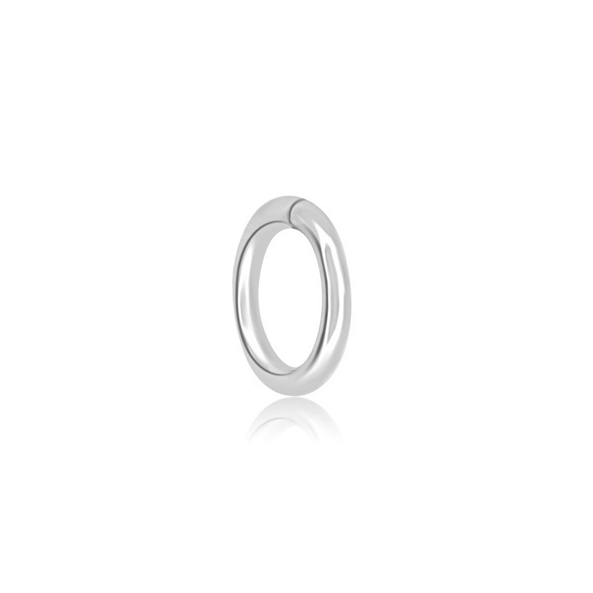 Cartilage Piercing Hoop in 14K Solid White Gold 6mm, 8mm or 10mm