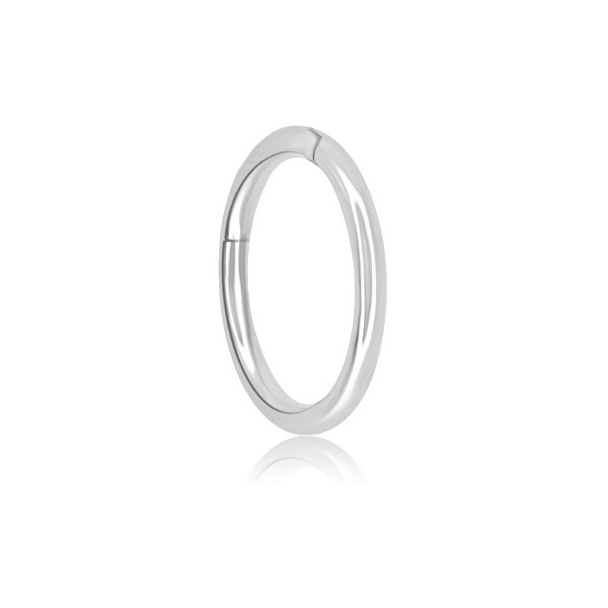 Cartilage Piercing Hoop in 14K Solid White Gold 6mm, 8mm or 10mm