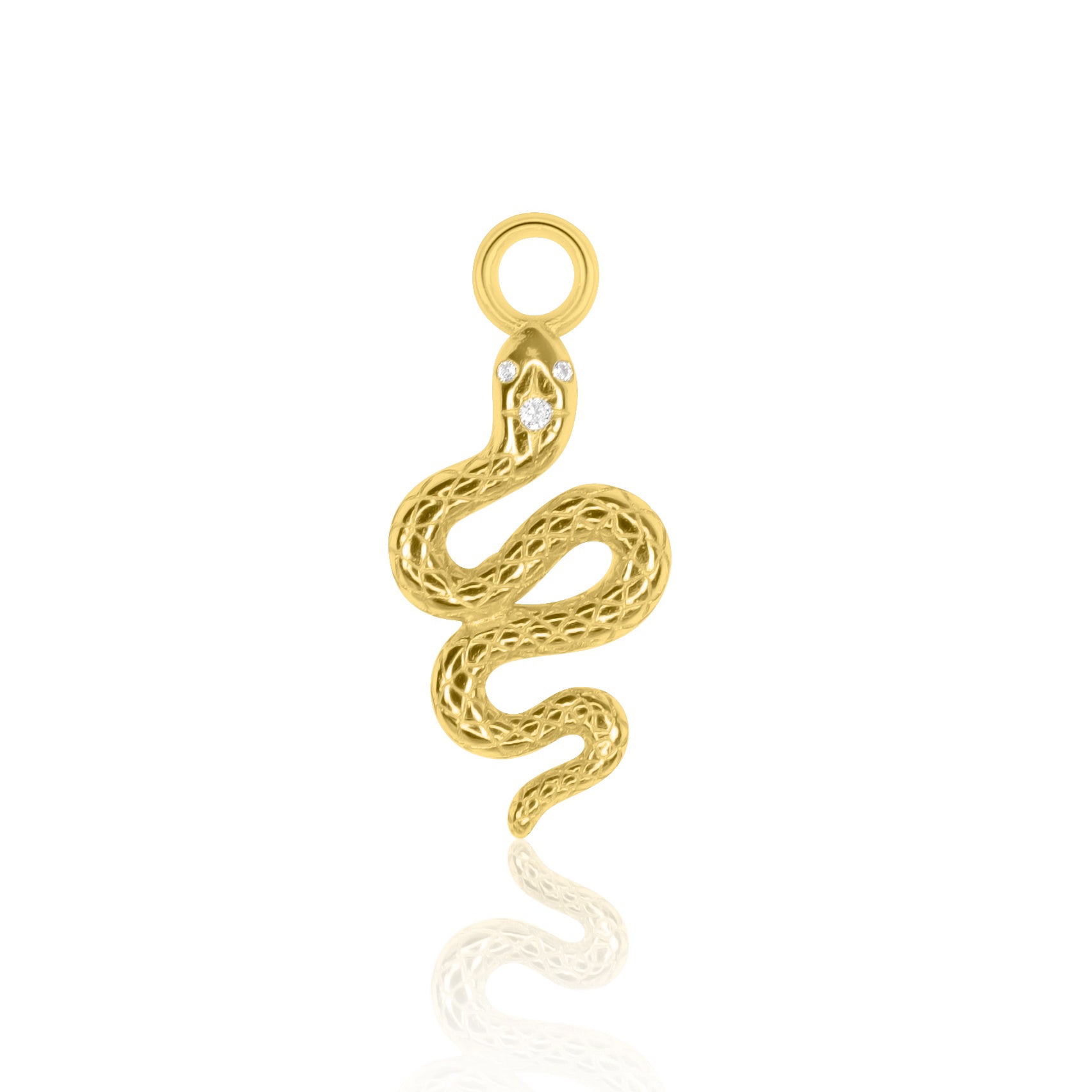 Snake Earring Charm Sterling Silver | Single Charm
