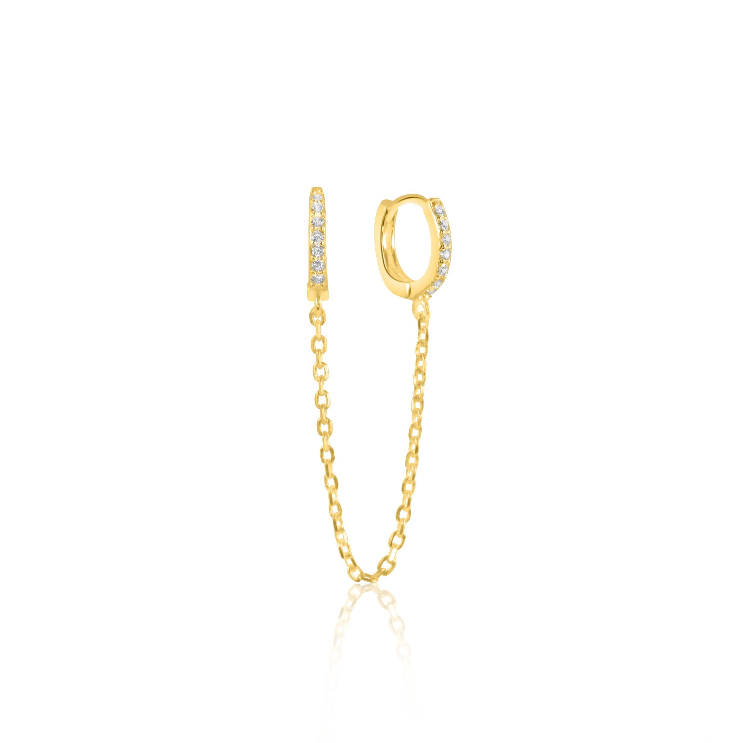 Chain Huggie Hoop Earring 35mm