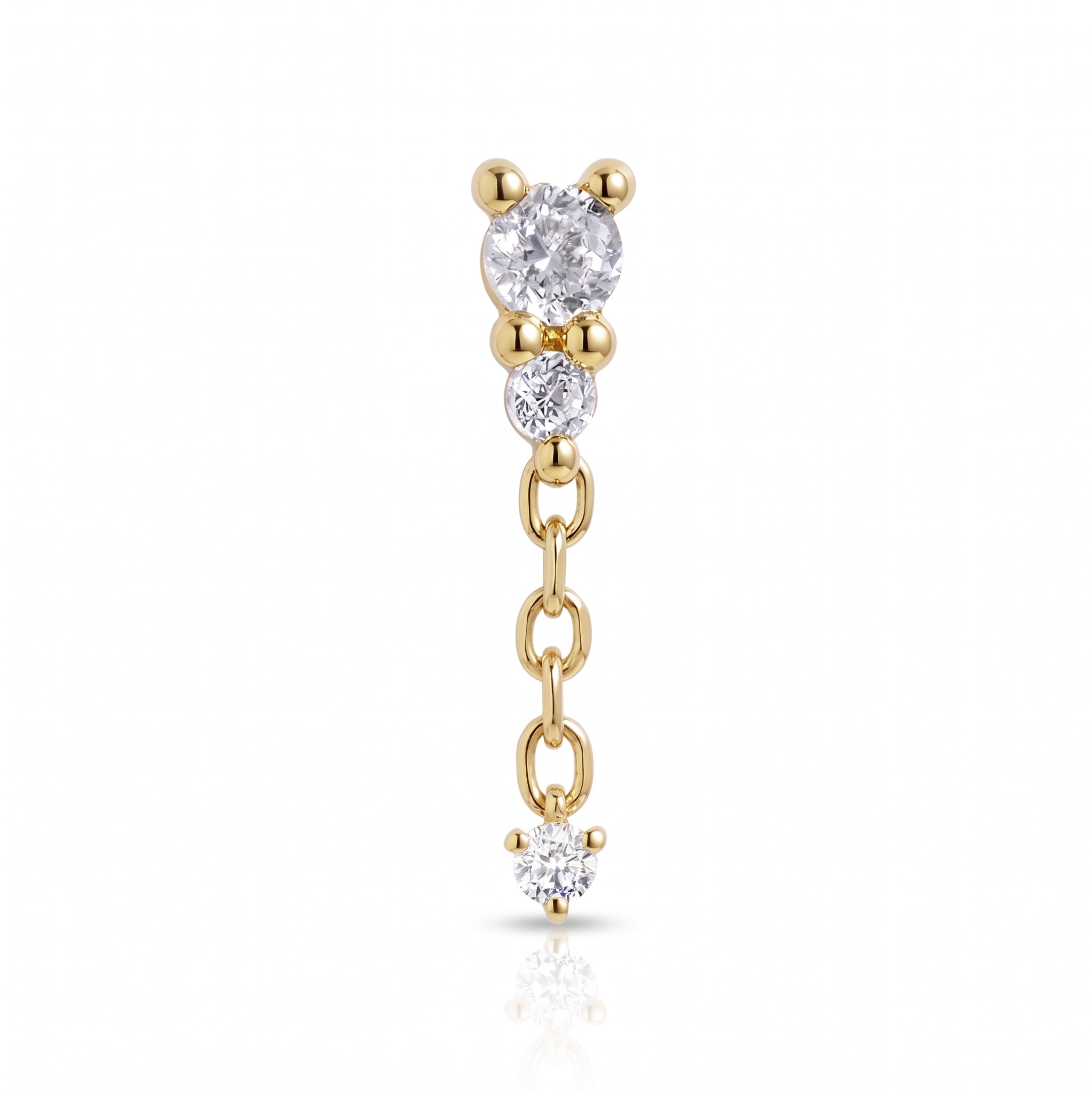 ALCHEMY Chain Drop Cartilage Stud