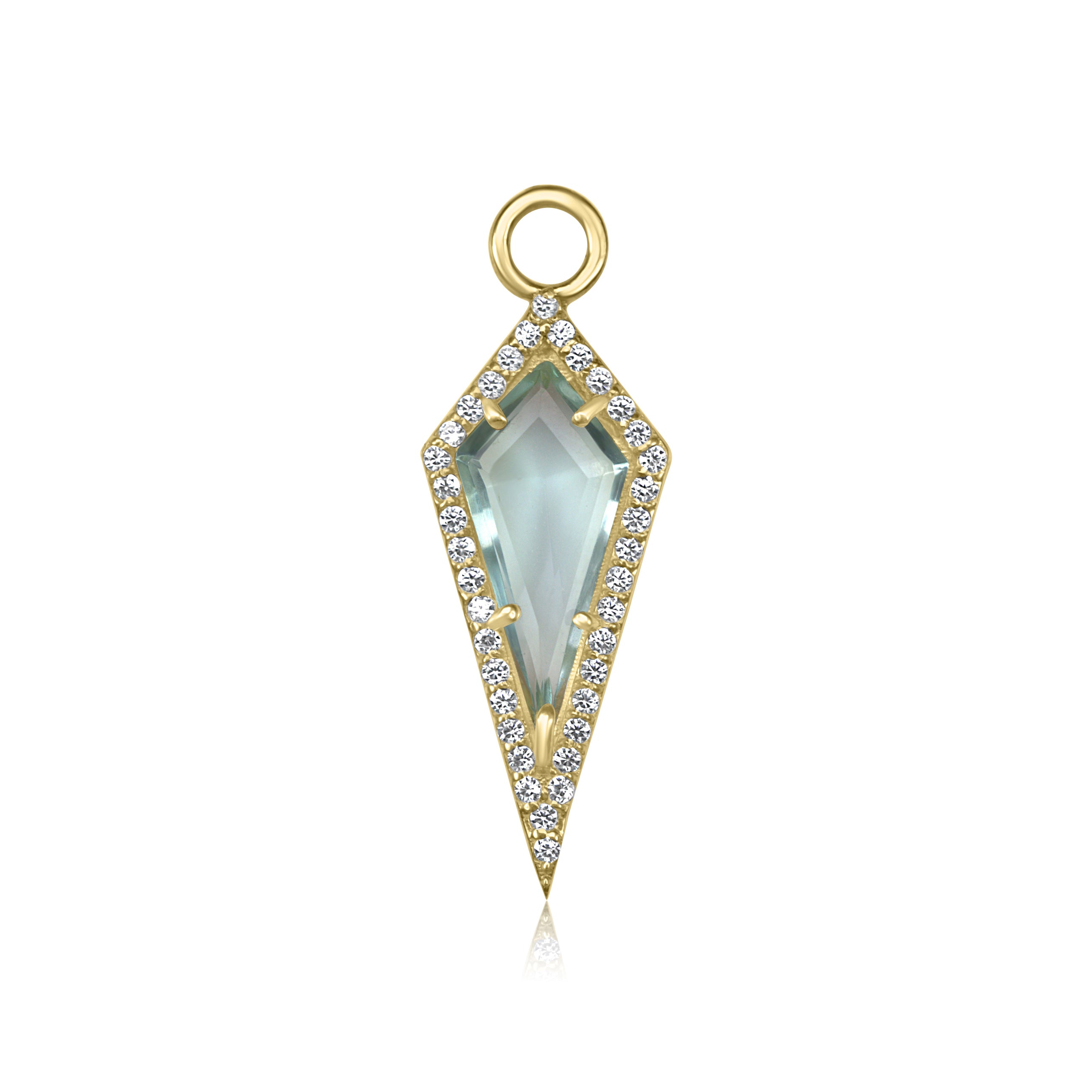 AURA Pavé Kite Charm - Light Blue Topaz