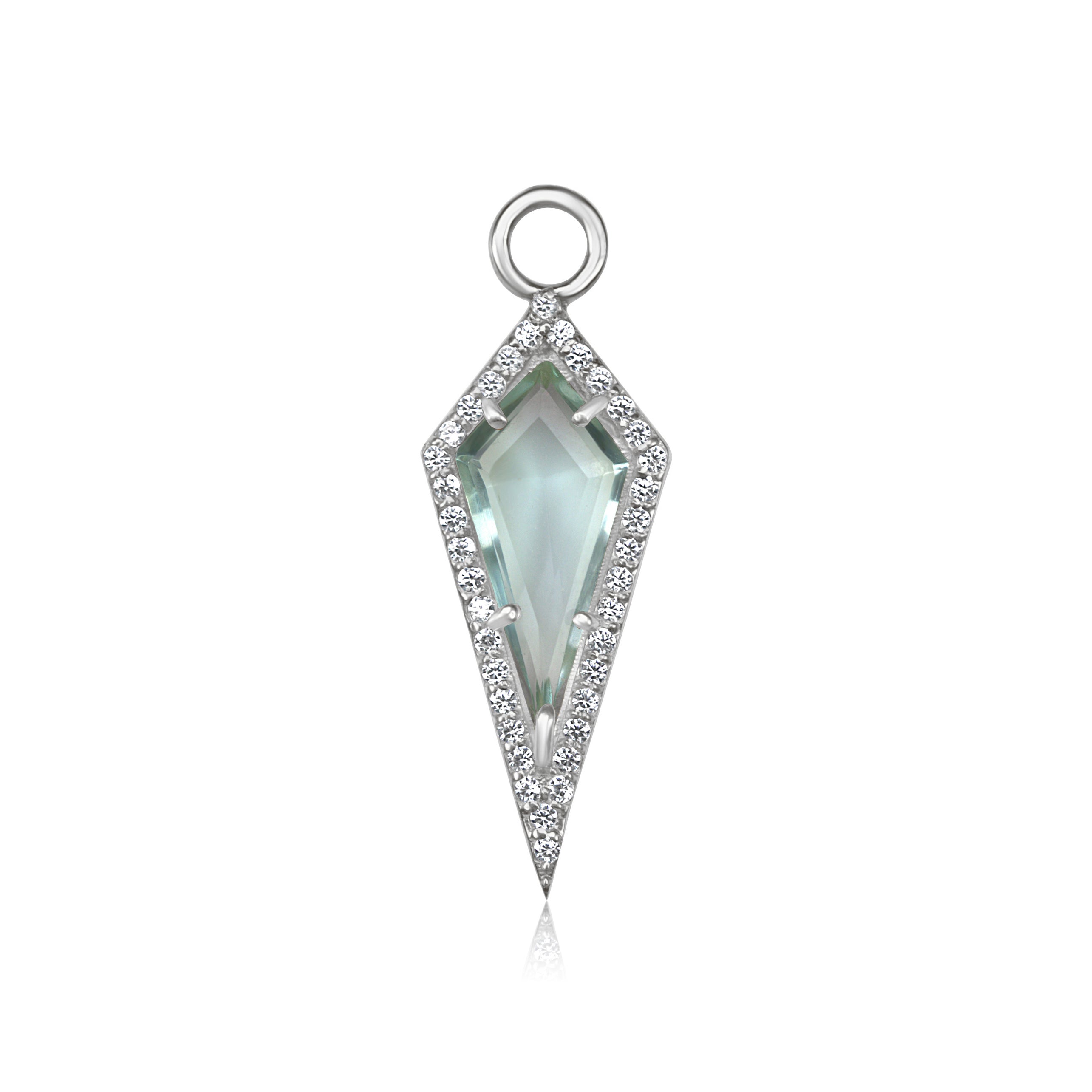 AURA Pavé Kite Charm - Light Blue Topaz