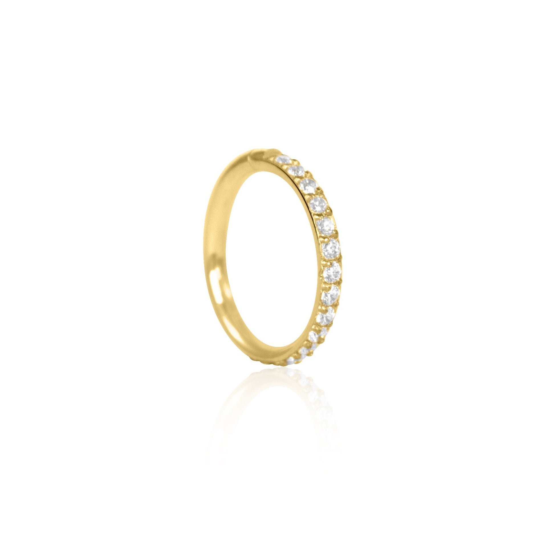 20g Titanium Crystal Cartilage Hoop | Hypoallergenic & Waterproof