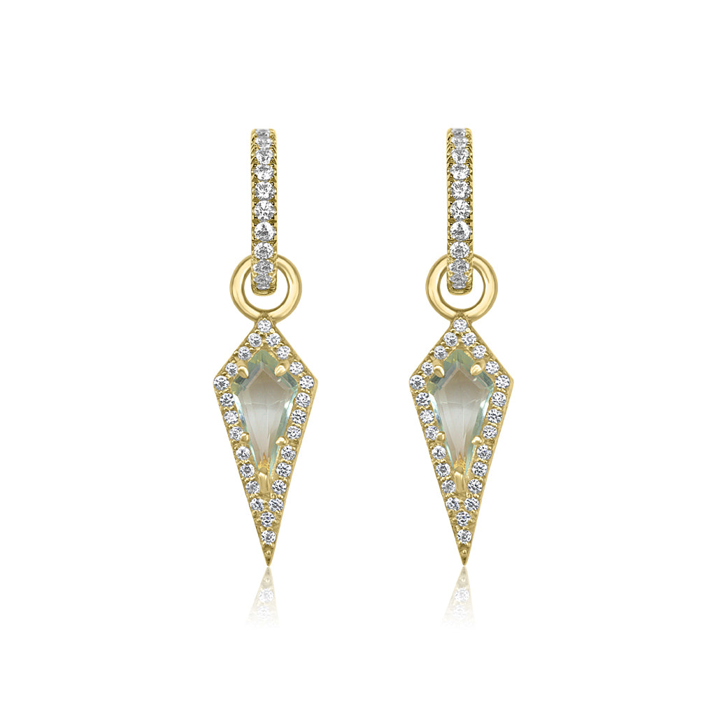 AURA Mini Huggie Hoops - Light Blue Topaz