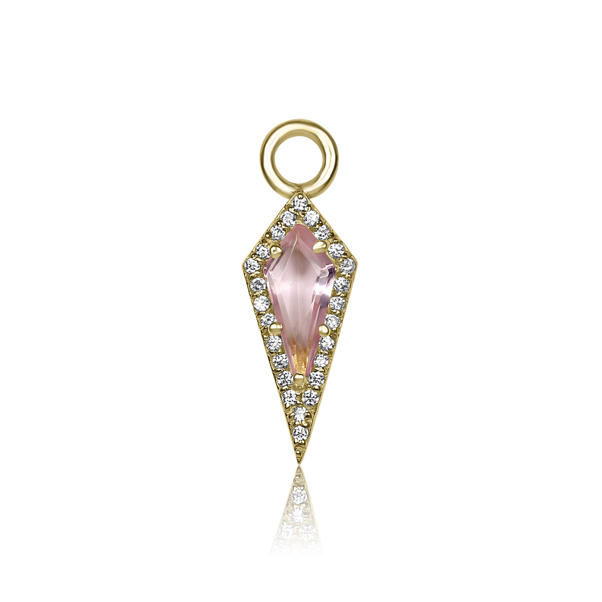 AURA Mini Pavé Kite Charm - Candy Pink