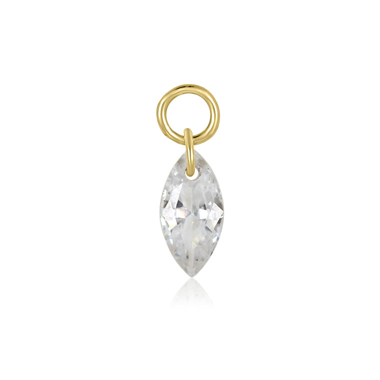 Marquise Crystal Earring Charm | Hoop Charm | Curated Ear Styling