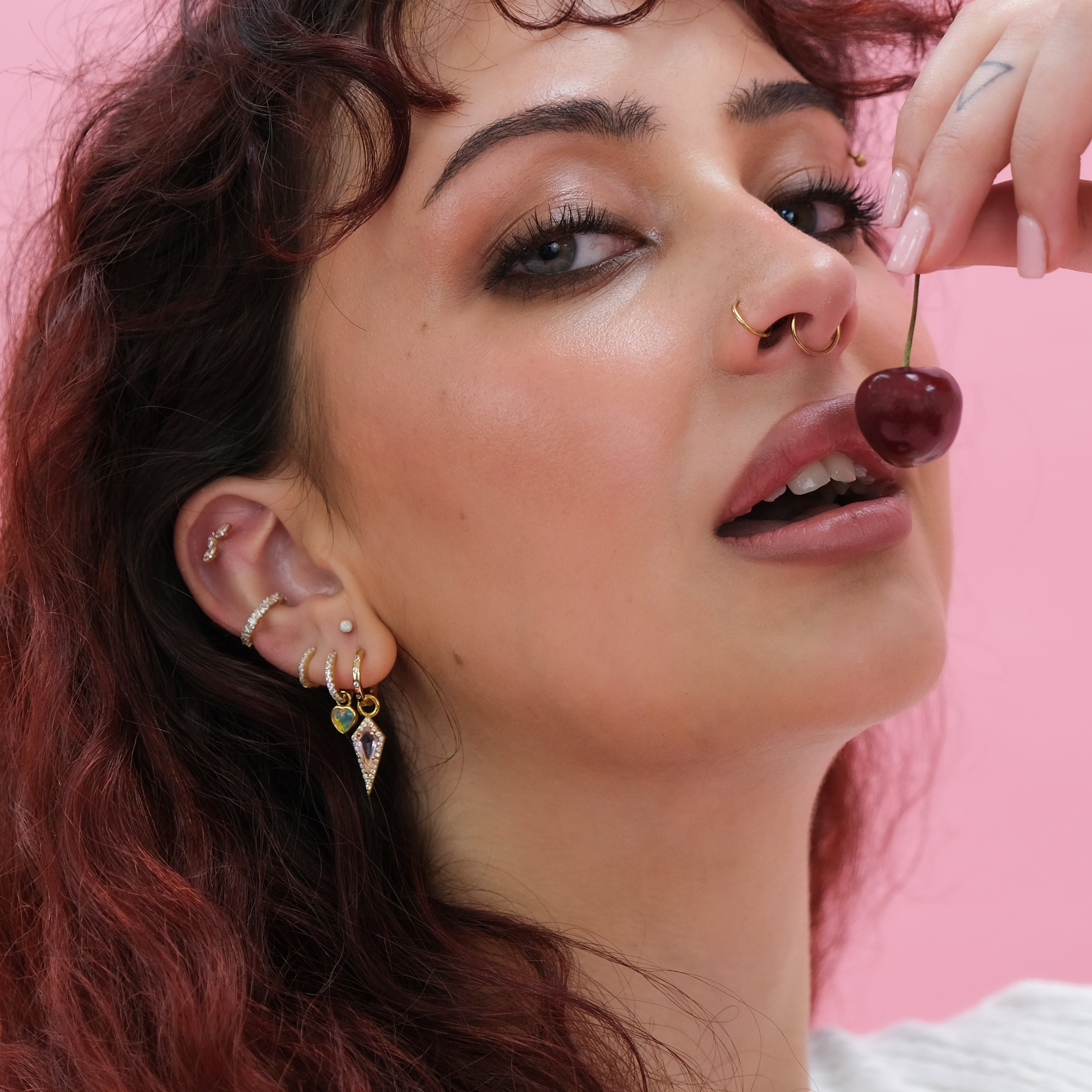 AURA Mini Pavé Kite Charm - Candy Pink