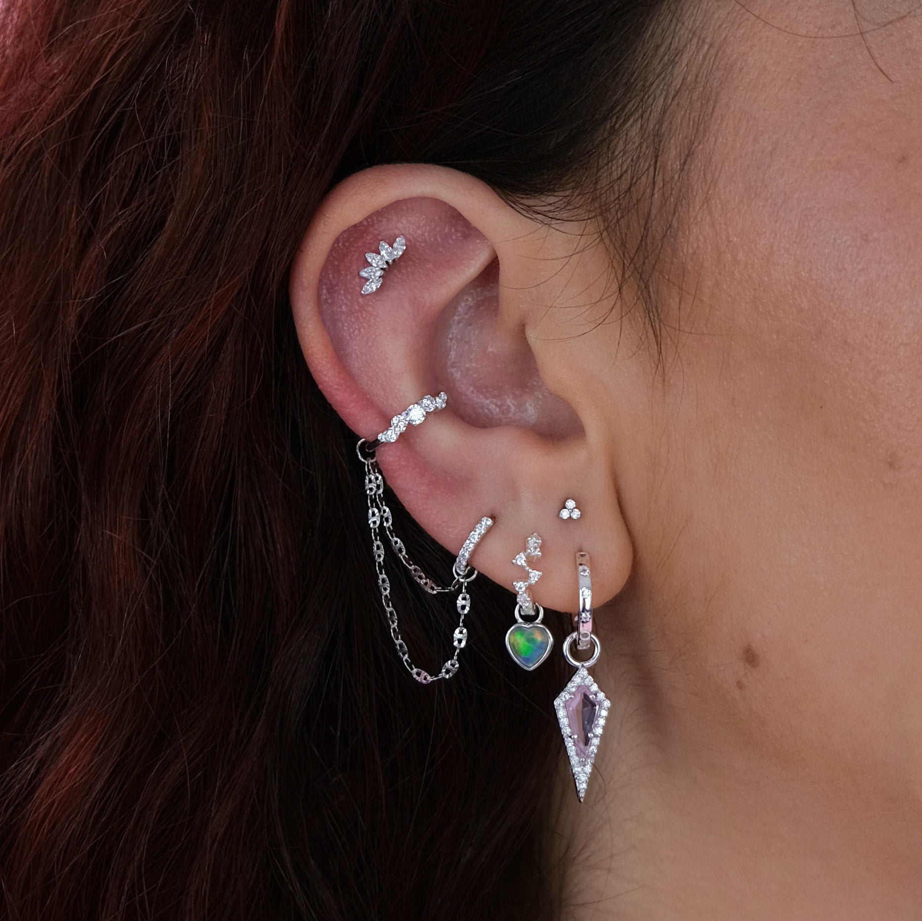 Jelly Opal Heart Charm