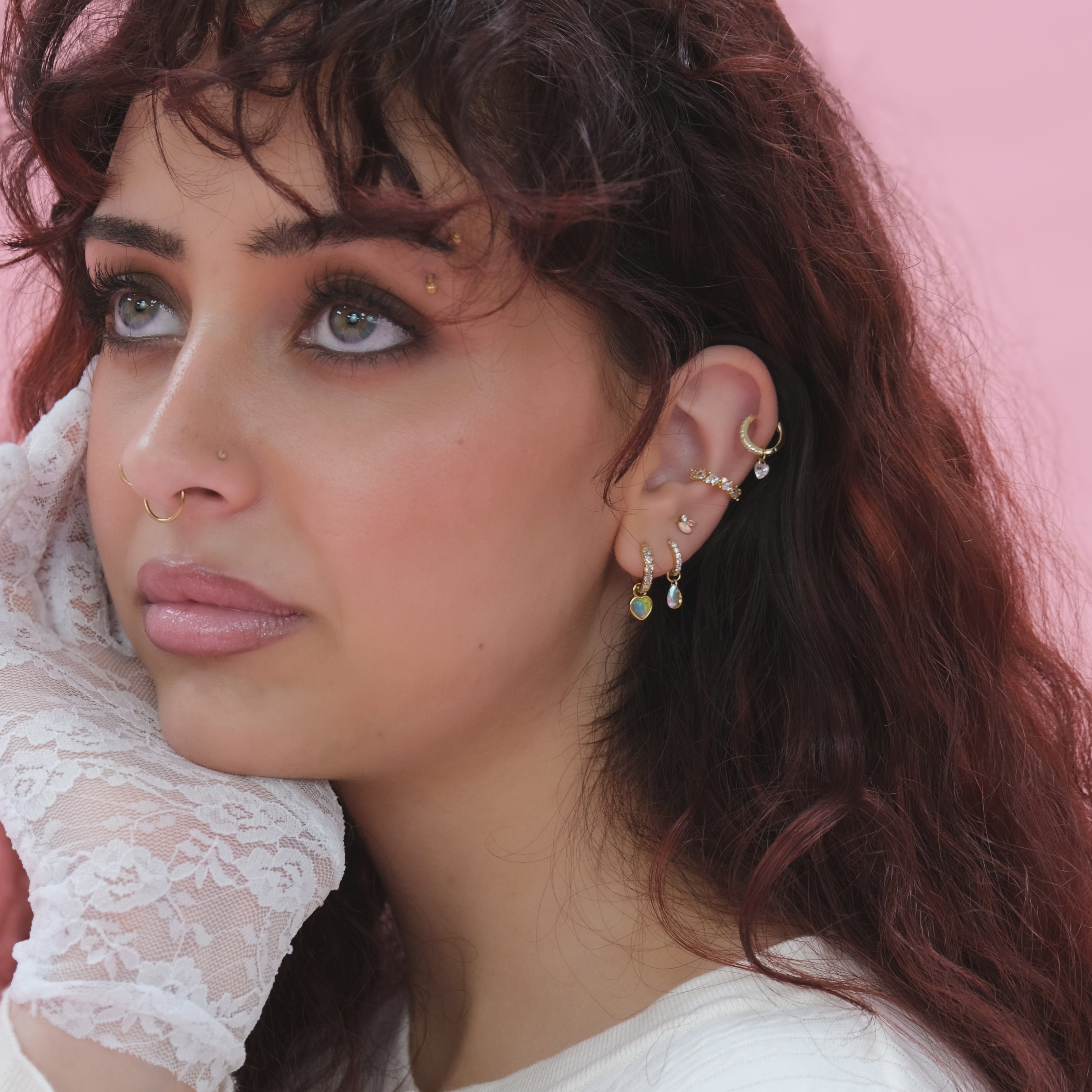 Sweetheart Huggie Hoops