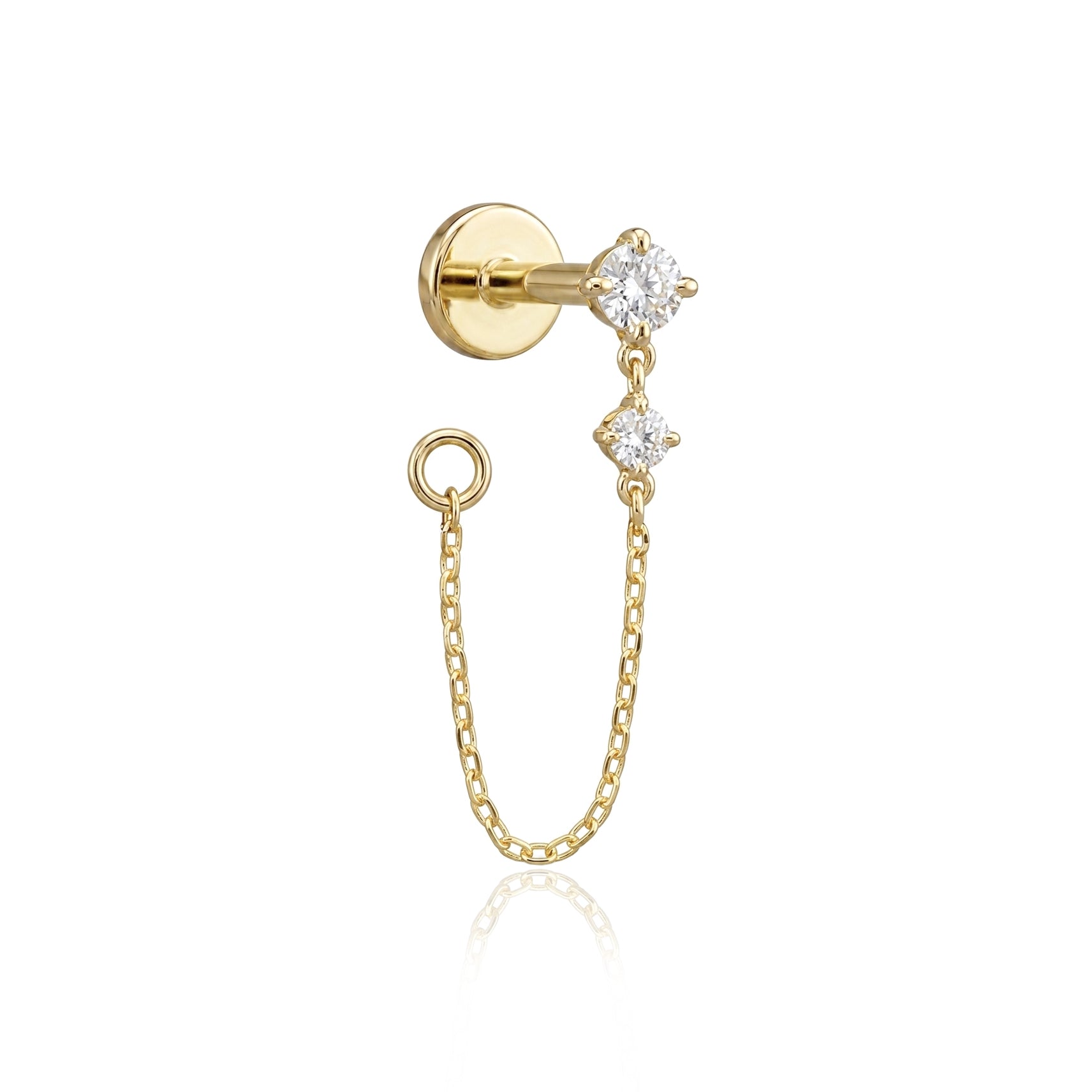 DUO Chain Cartilage Stud
